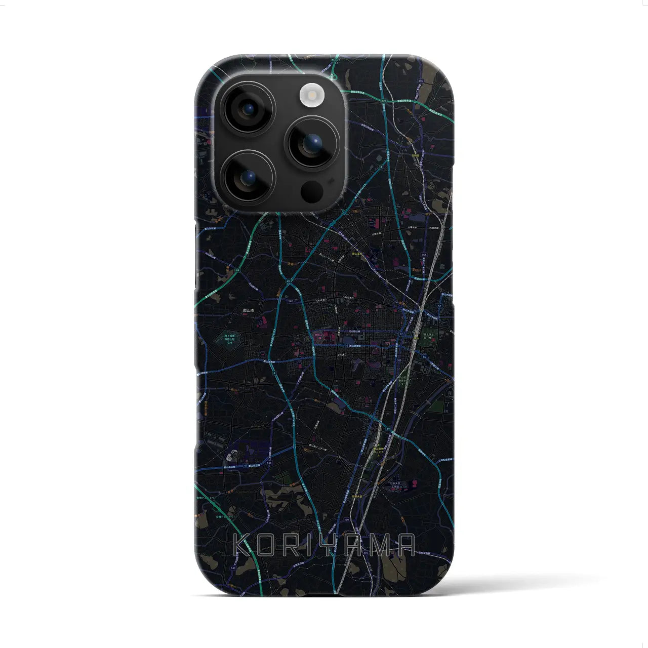 【郡山(福島県)】地図柄iPhoneケース(バックカバータイプ)