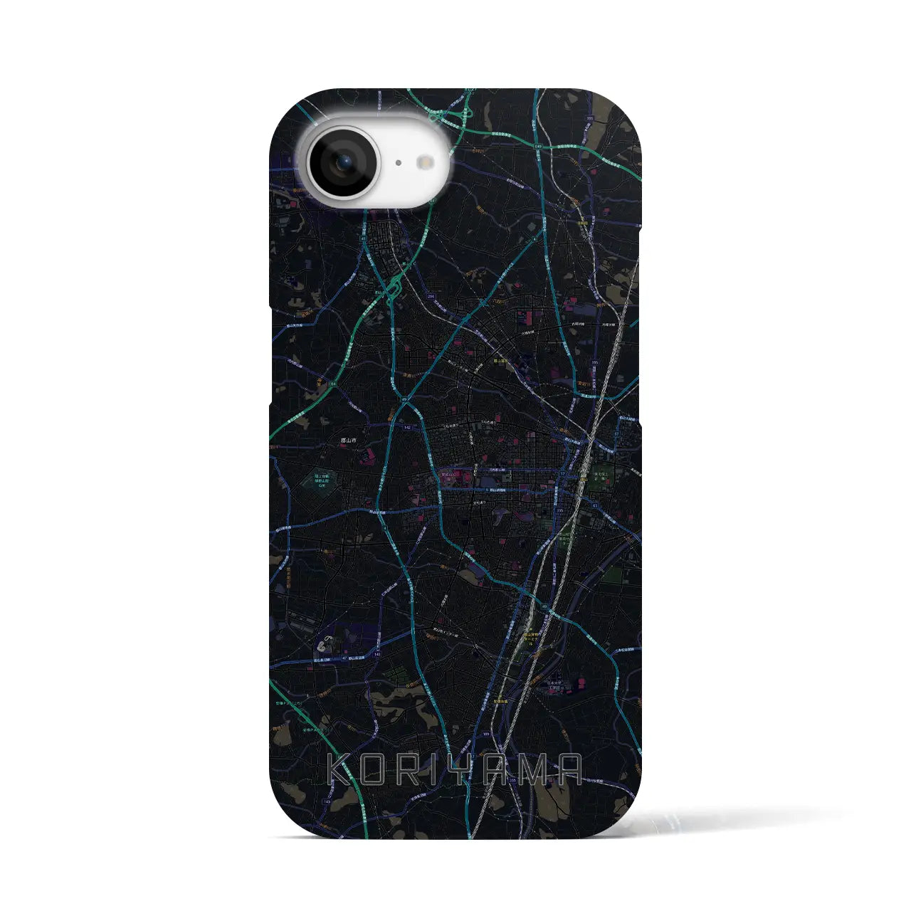 【郡山(福島県)】地図柄iPhoneケース(バックカバータイプ)