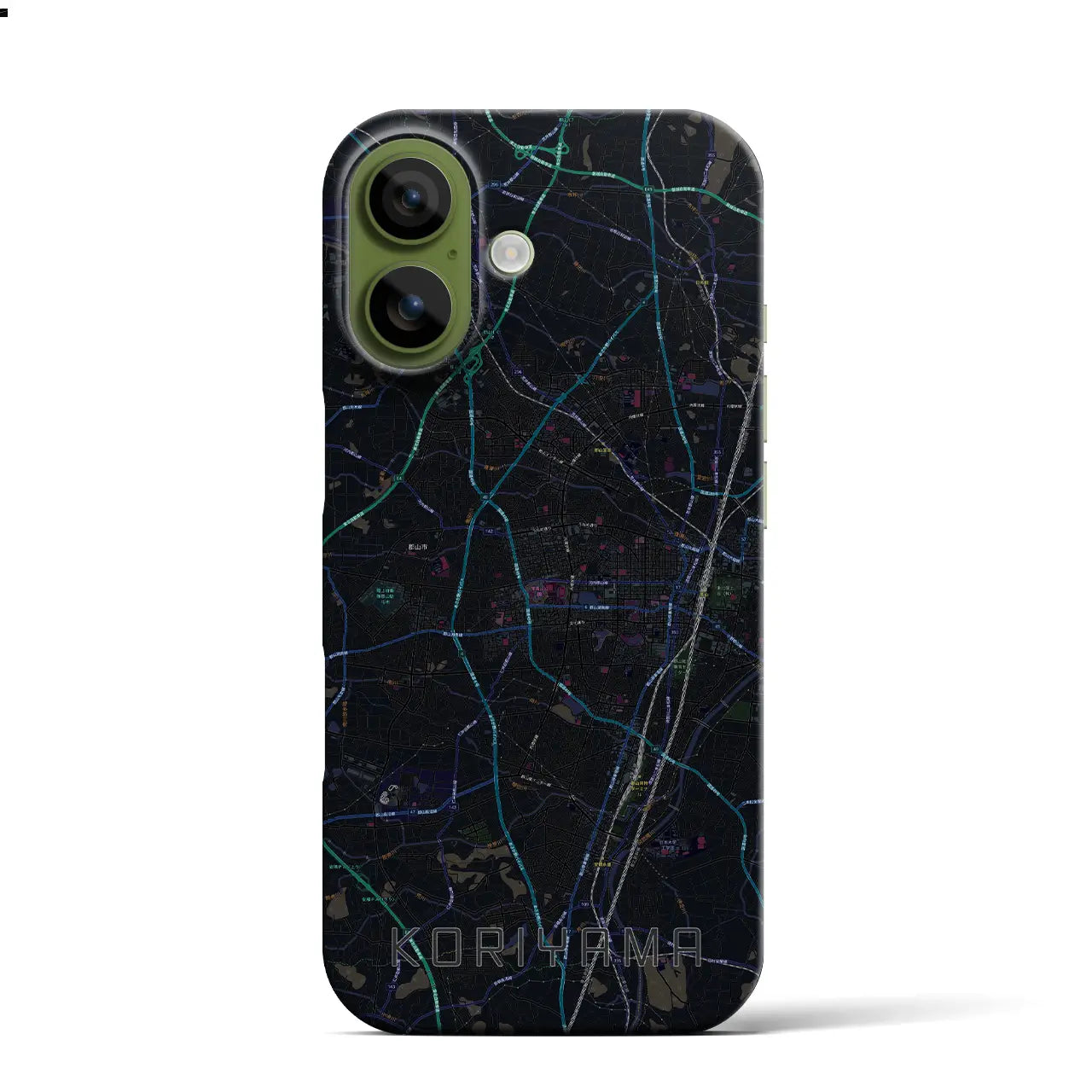 【郡山(福島県)】地図柄iPhoneケース(バックカバータイプ)