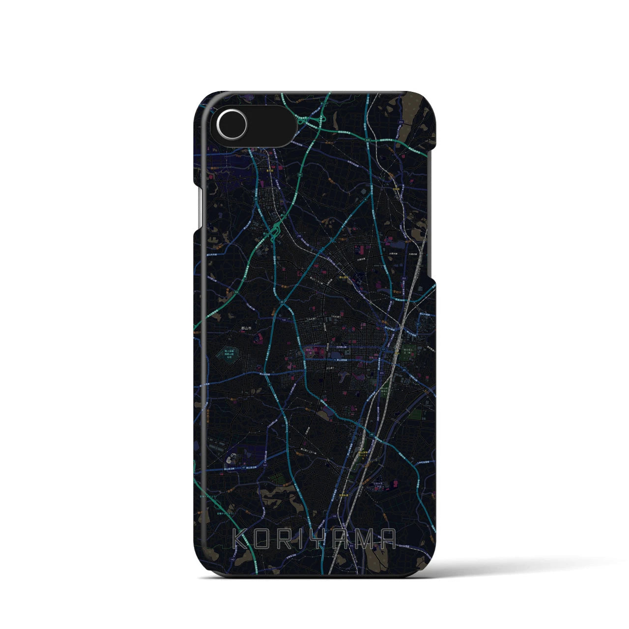 【郡山(福島県)】地図柄iPhoneケース(バックカバータイプ)