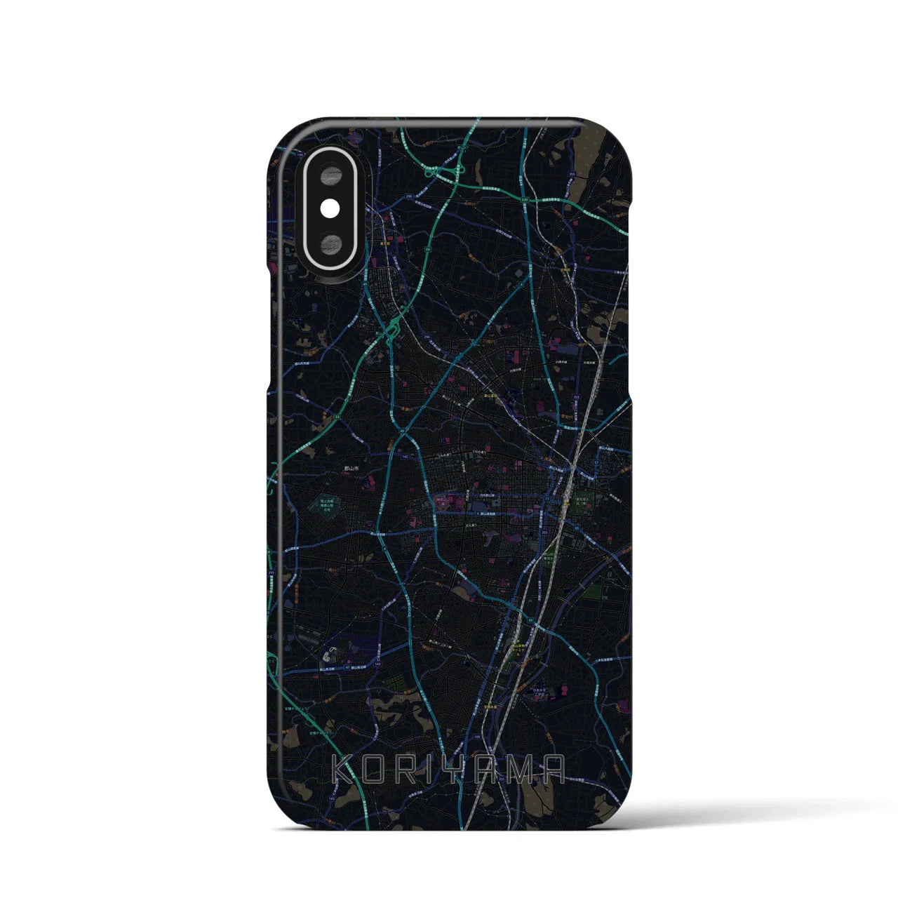 【郡山(福島県)】地図柄iPhoneケース(バックカバータイプ)