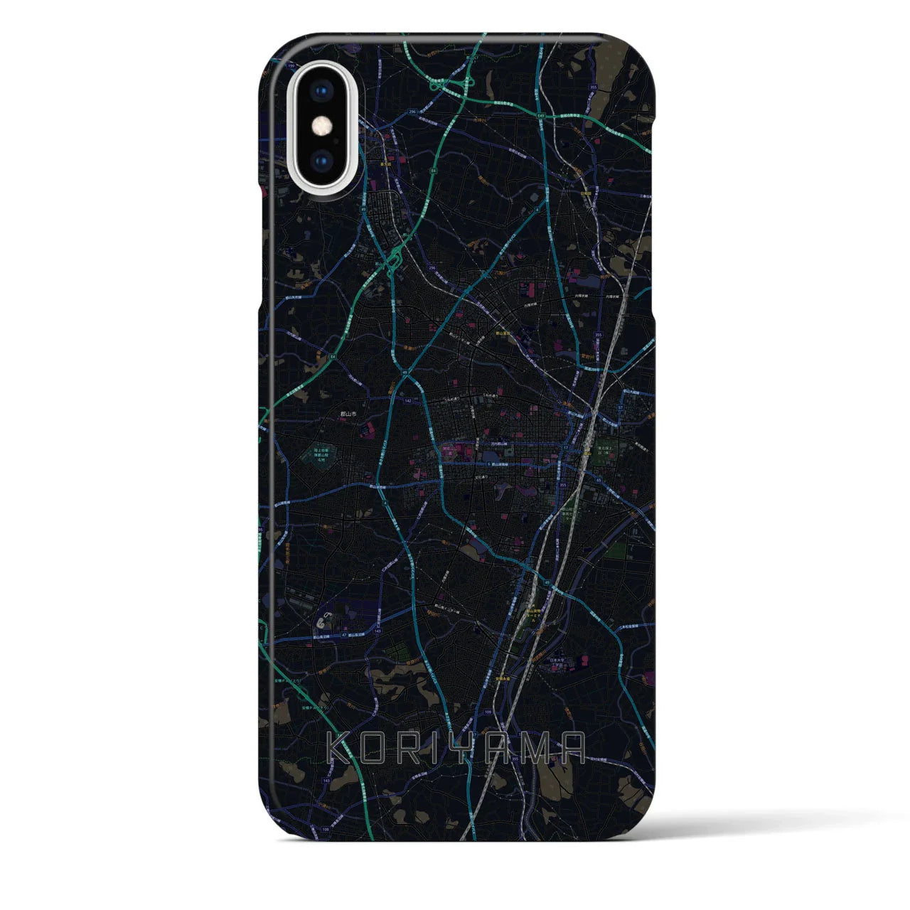 【郡山(福島県)】地図柄iPhoneケース(バックカバータイプ)