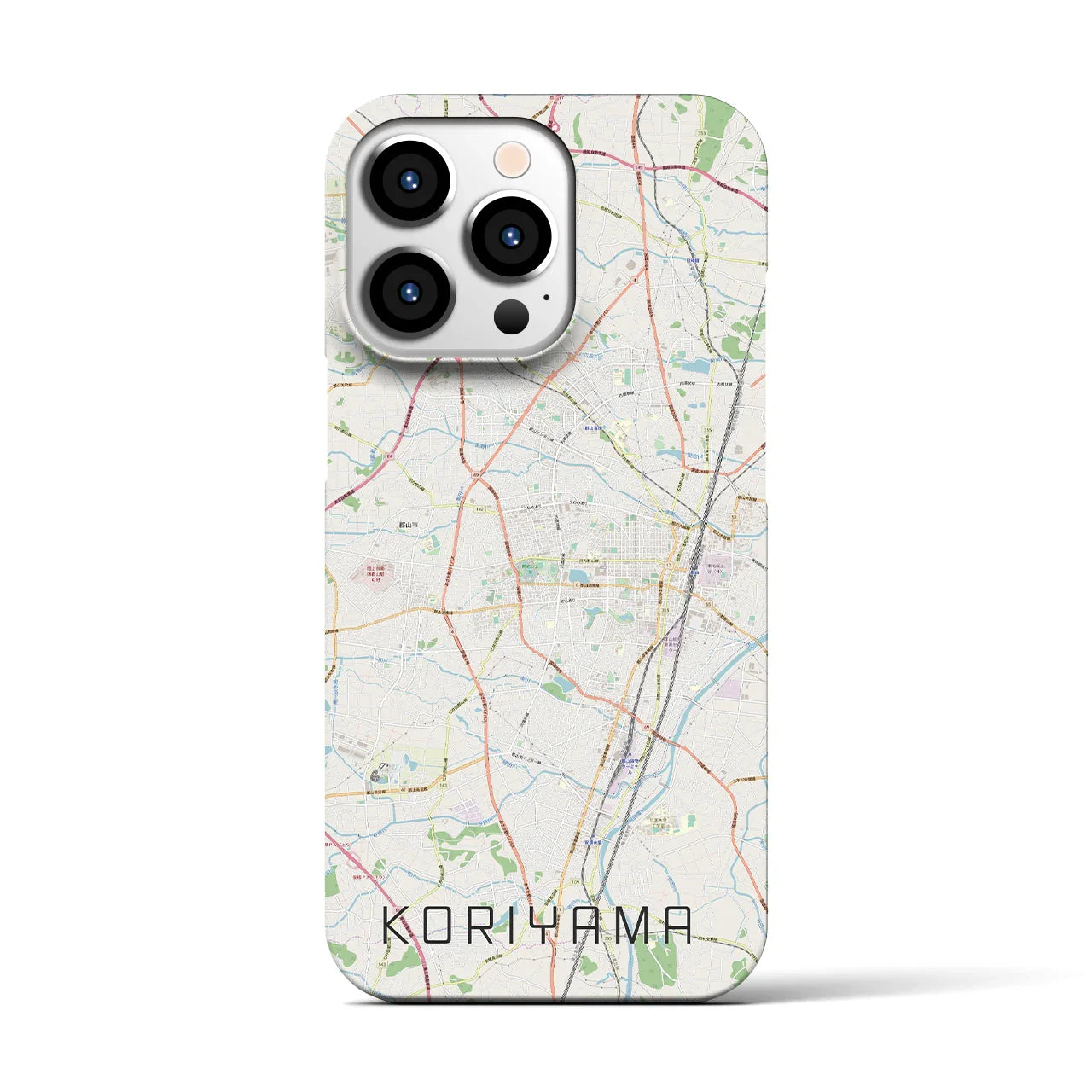 【郡山(福島県)】地図柄iPhoneケース(バックカバータイプ)