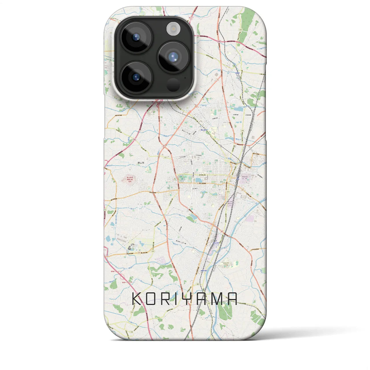 【郡山(福島県)】地図柄iPhoneケース(バックカバータイプ)