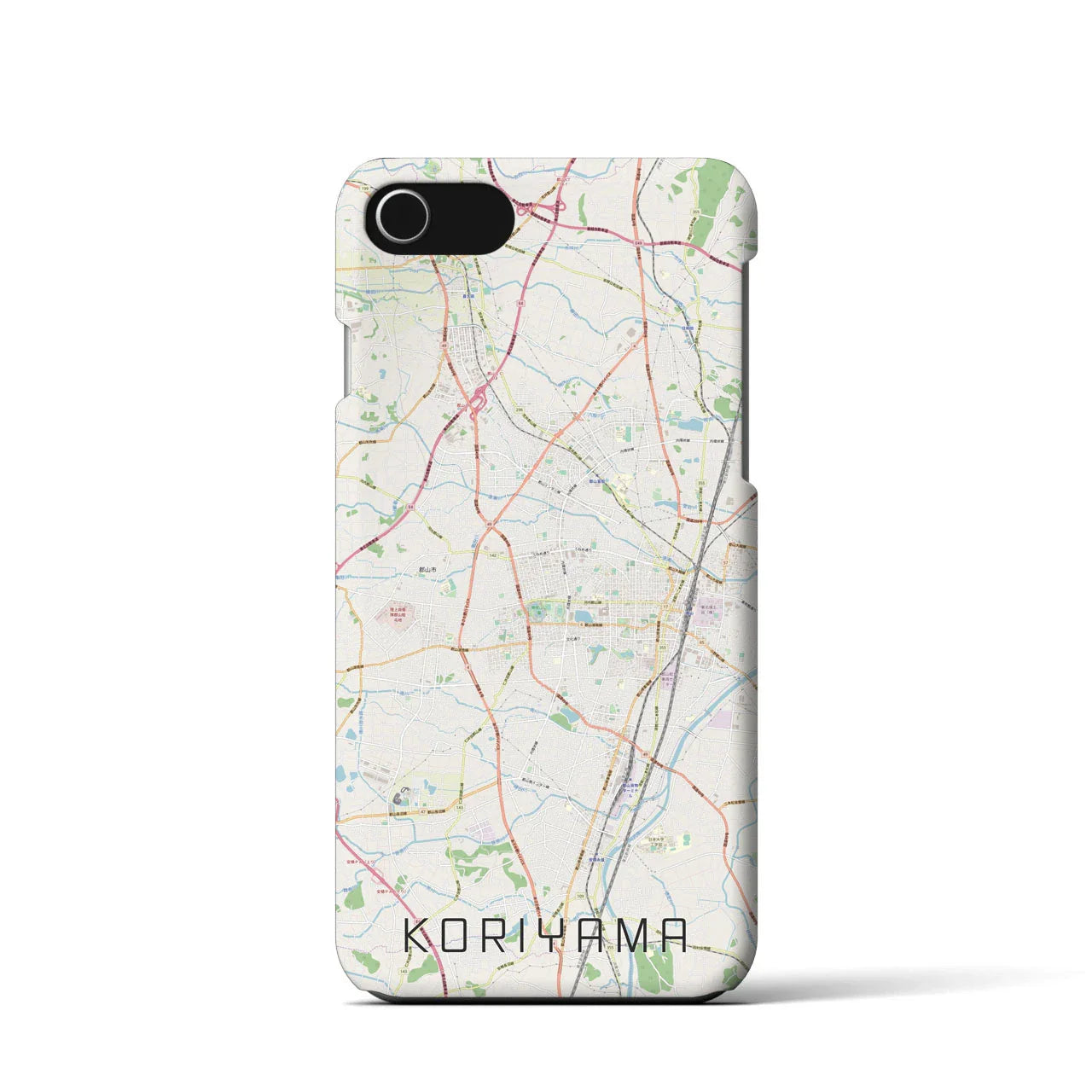 【郡山(福島県)】地図柄iPhoneケース(バックカバータイプ)