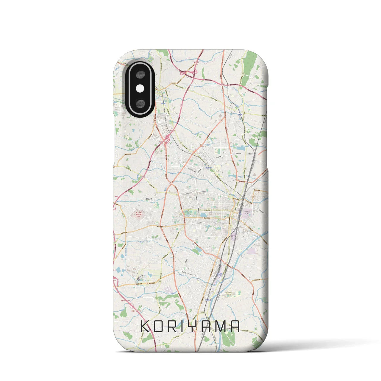 【郡山(福島県)】地図柄iPhoneケース(バックカバータイプ)