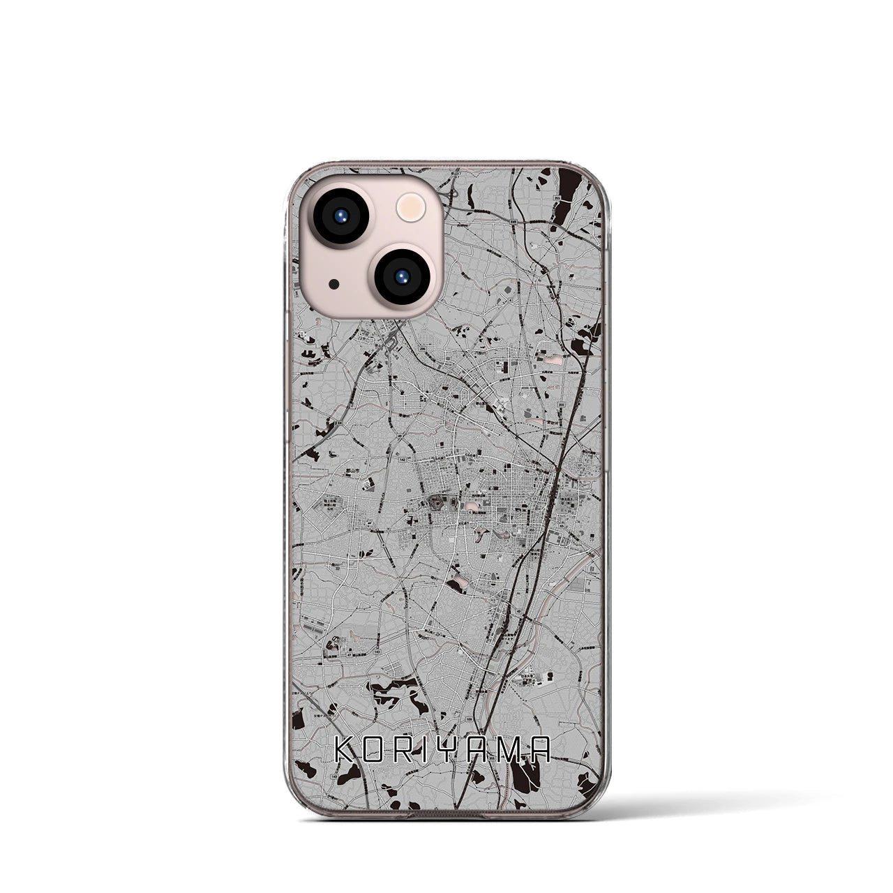 【郡山(福島県)】地図柄iPhoneケース(クリアタイプ)