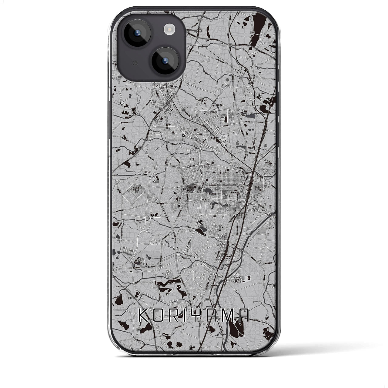 【郡山(福島県)】地図柄iPhoneケース(クリアタイプ)