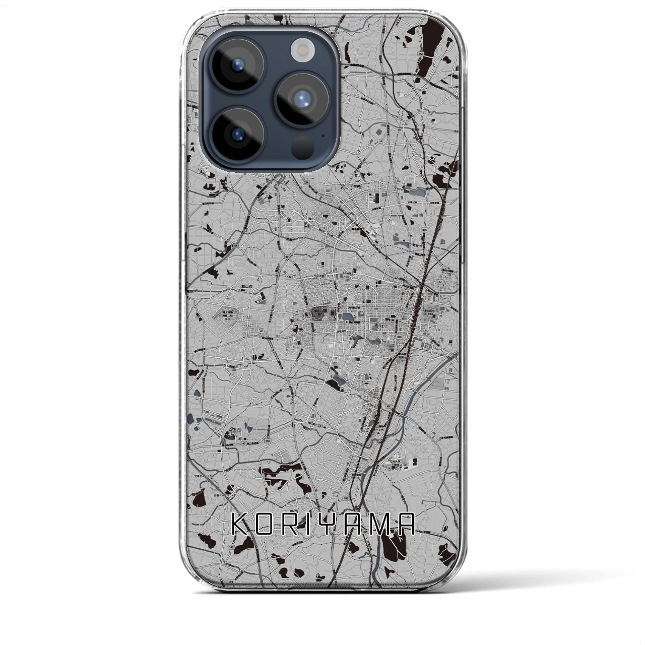 【郡山(福島県)】地図柄iPhoneケース(クリアタイプ)