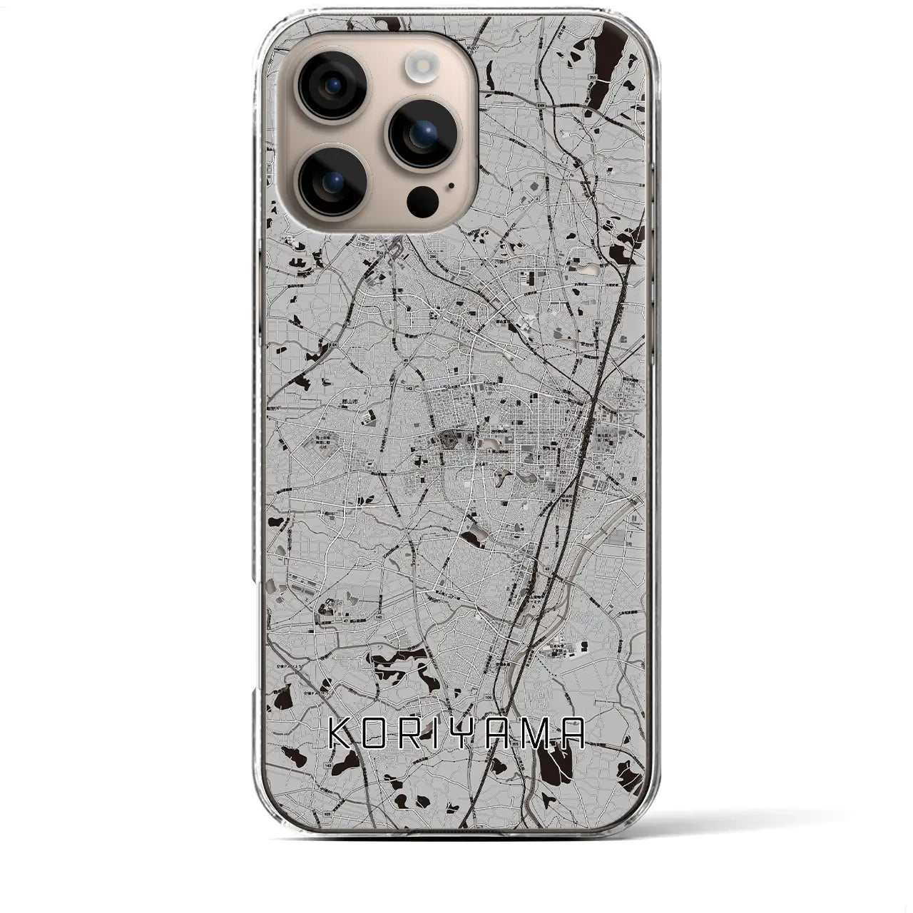 【郡山(福島県)】地図柄iPhoneケース(クリアタイプ)