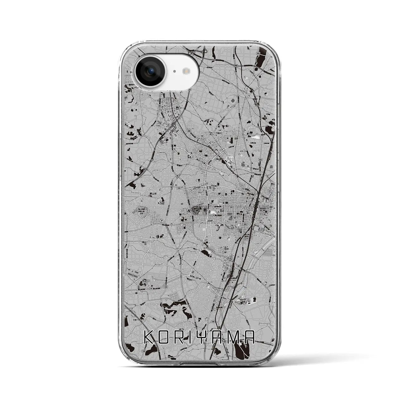 【郡山(福島県)】地図柄iPhoneケース(クリアタイプ)