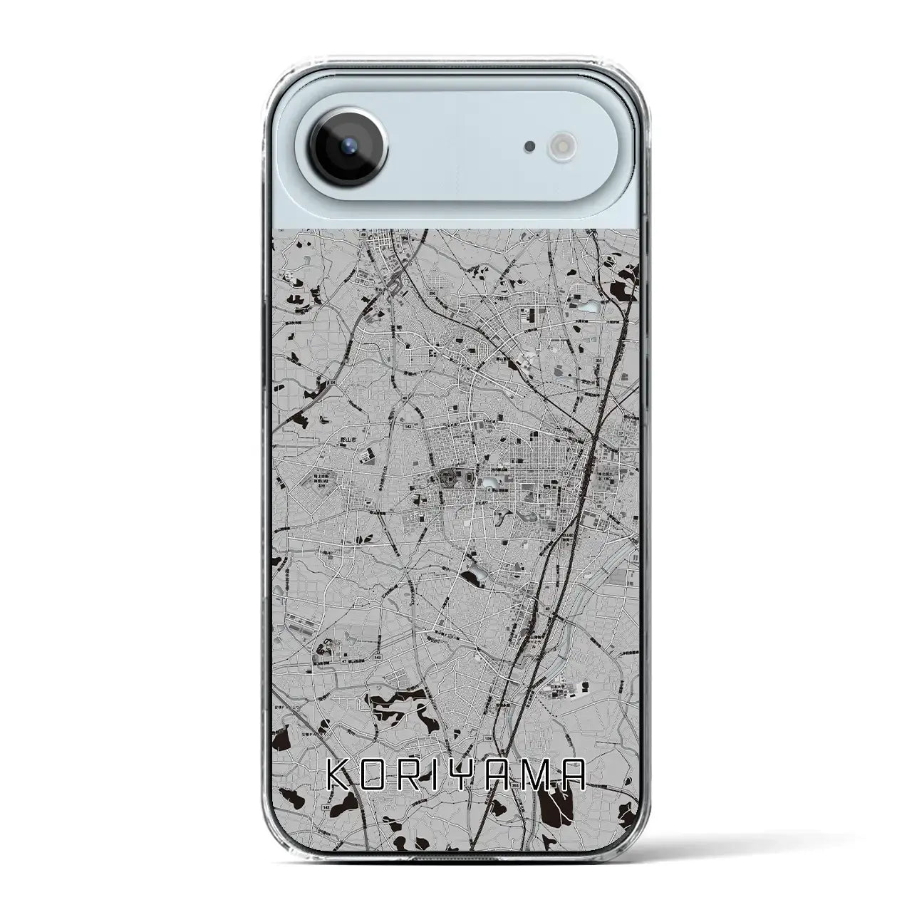 【郡山(福島県)】地図柄iPhoneケース(クリアタイプ)