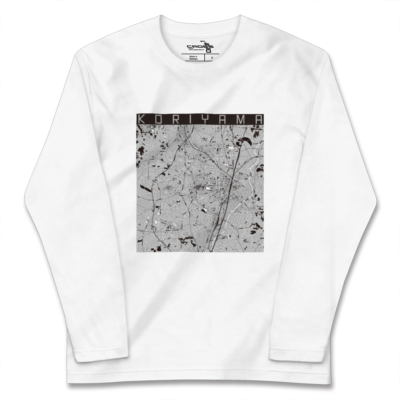 【郡山(福島県)】地図柄ロングスリーブTシャツ