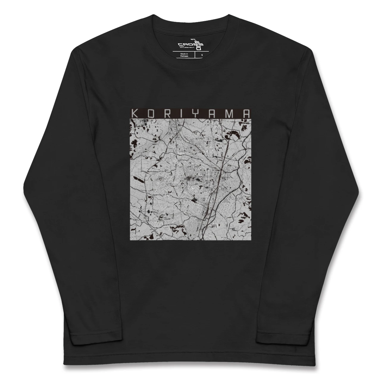 【郡山(福島県)】地図柄ロングスリーブTシャツ
