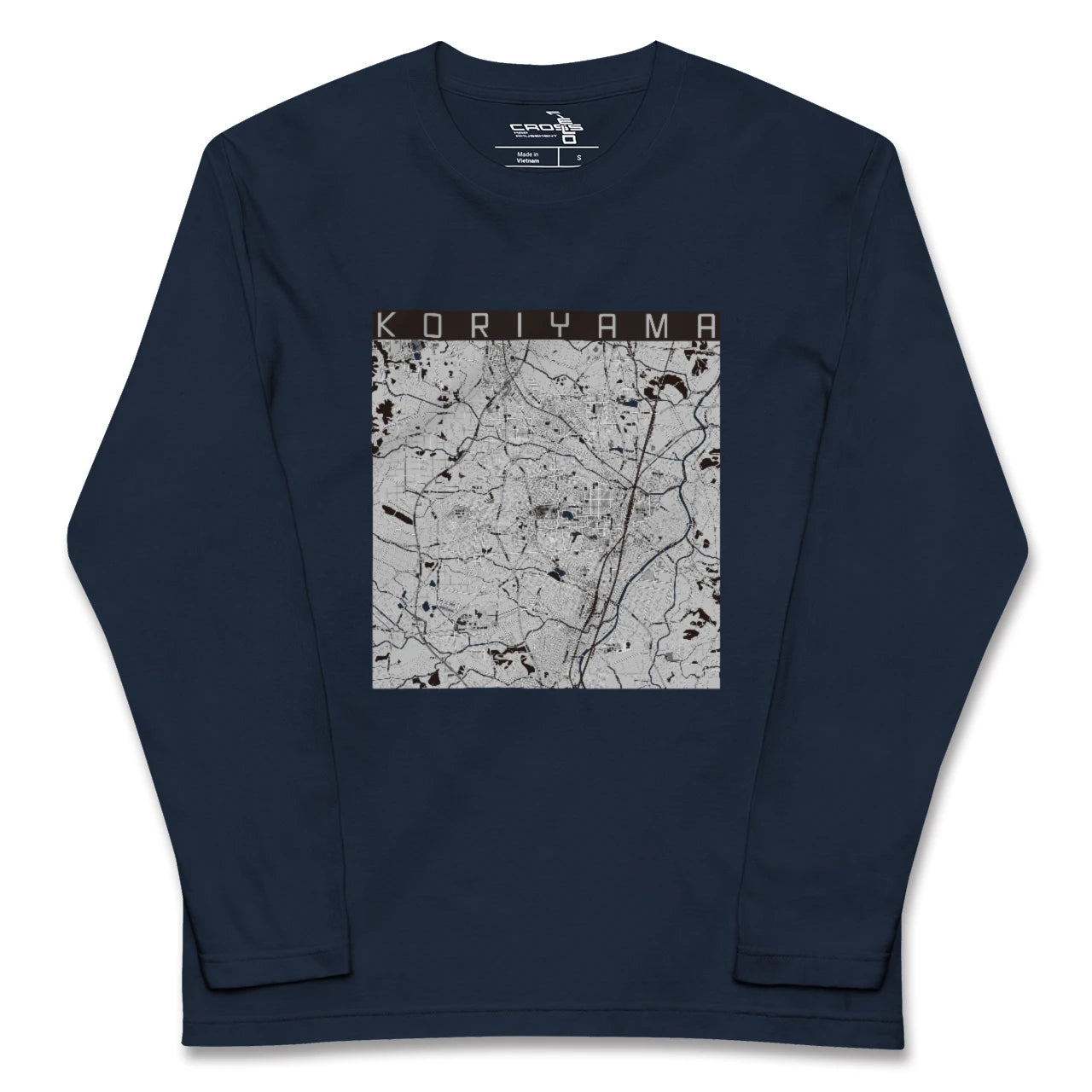 【郡山(福島県)】地図柄ロングスリーブTシャツ