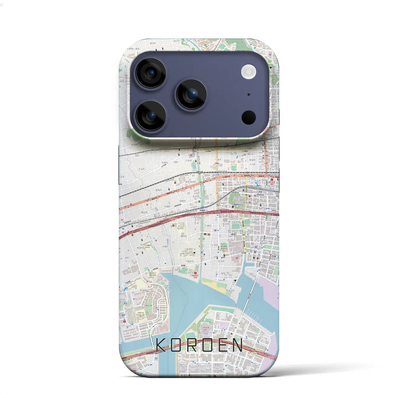 【香櫨園(兵庫県)】地図柄iPhoneケース(バックカバータイプ)