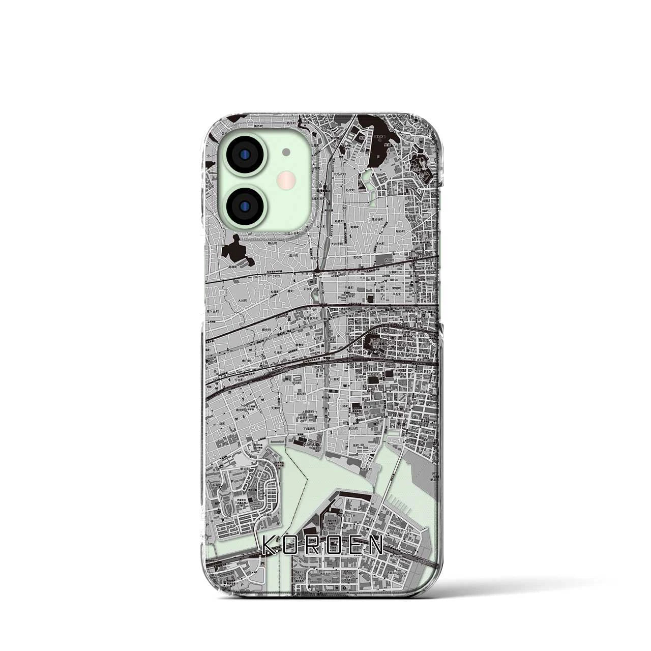 【香櫨園(兵庫県)】地図柄iPhoneケース(クリアタイプ)