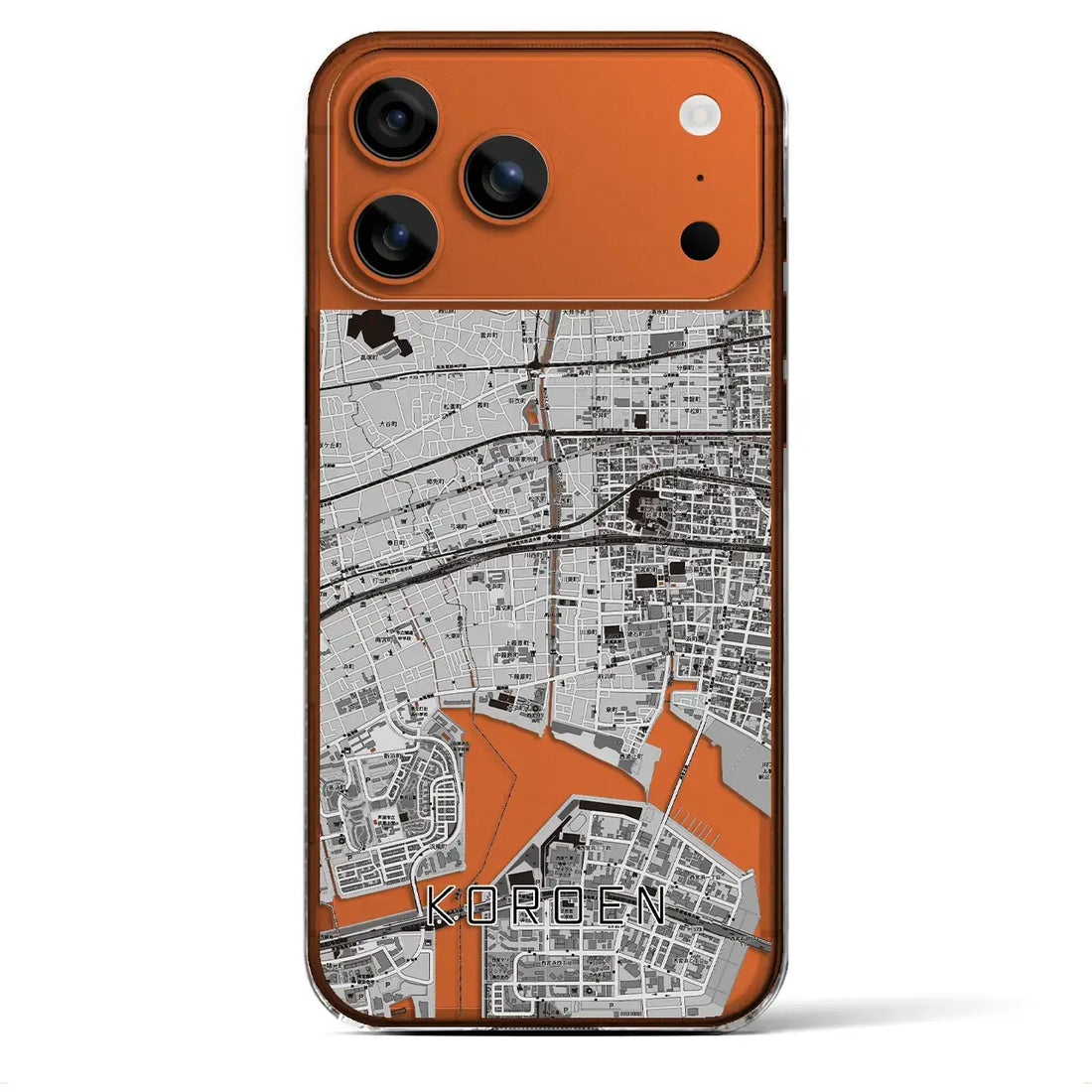 【香櫨園(兵庫県)】地図柄iPhoneケース(クリアタイプ)