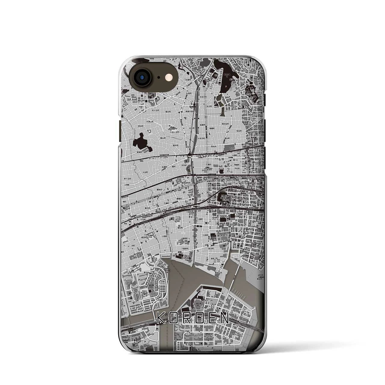 【香櫨園(兵庫県)】地図柄iPhoneケース(クリアタイプ)