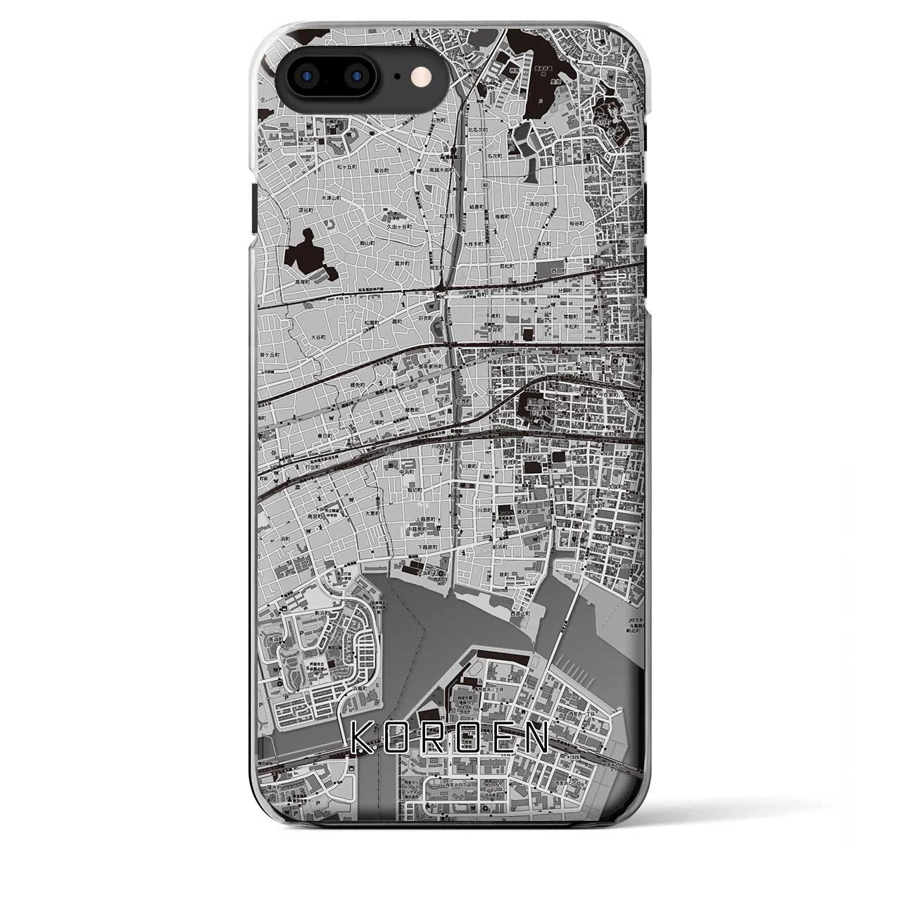 【香櫨園(兵庫県)】地図柄iPhoneケース(クリアタイプ)