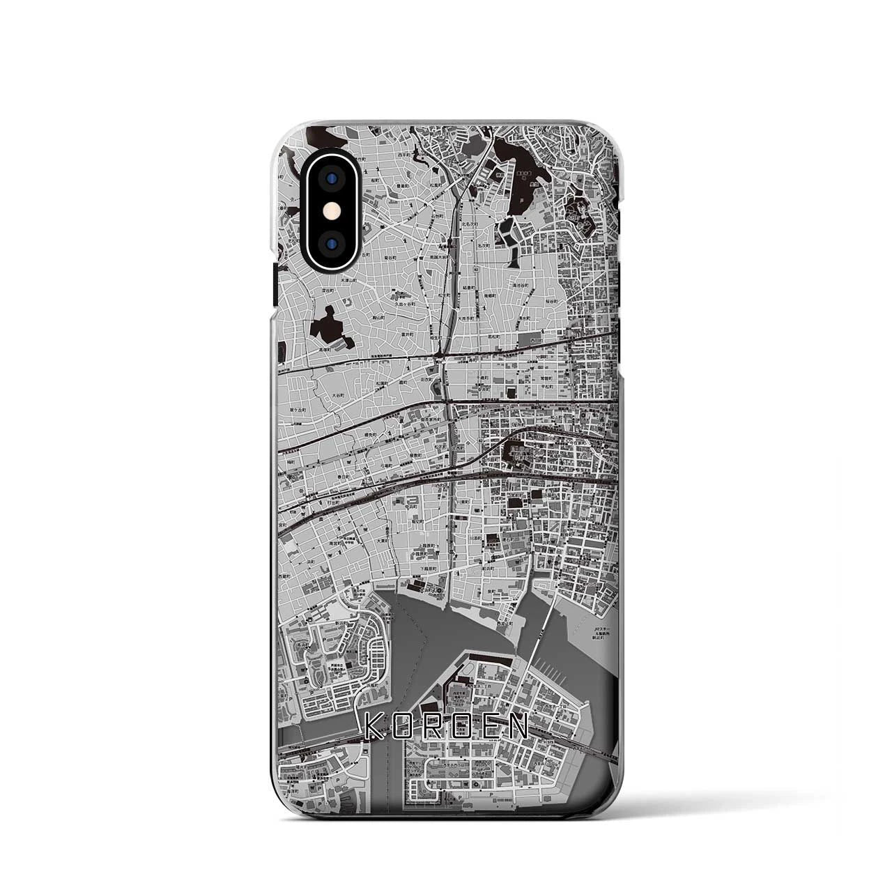 【香櫨園(兵庫県)】地図柄iPhoneケース(クリアタイプ)