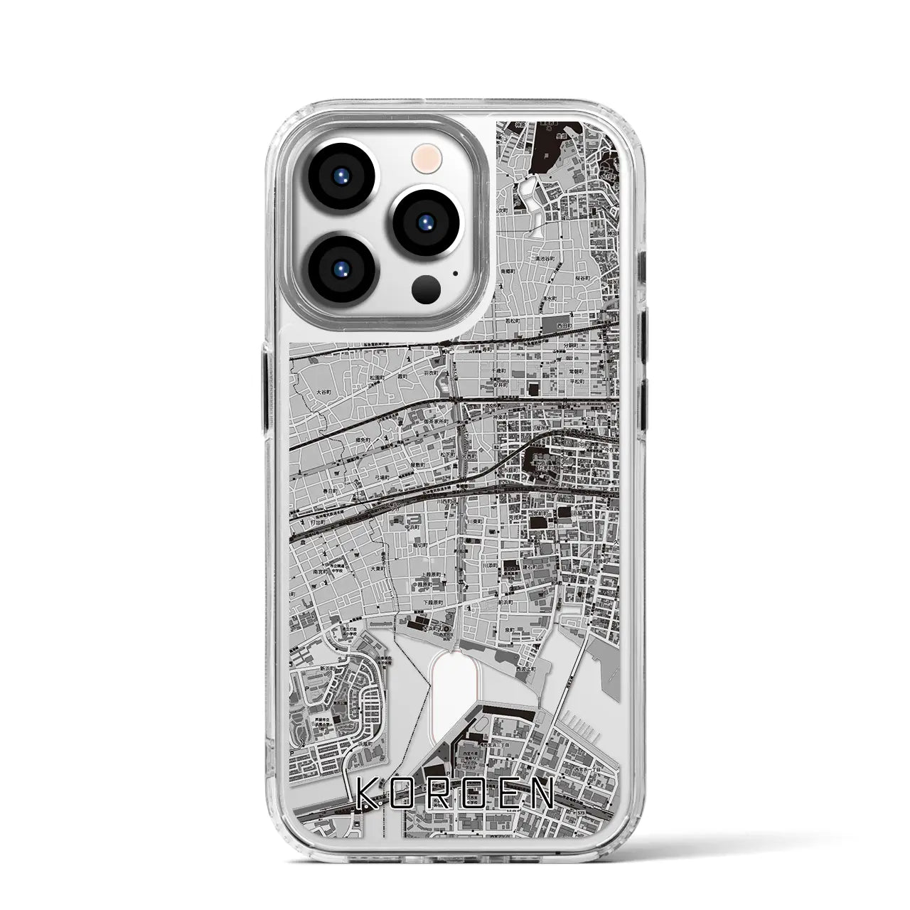 【香櫨園(兵庫県)】地図柄iPhoneケース(MagSafeタイプ)