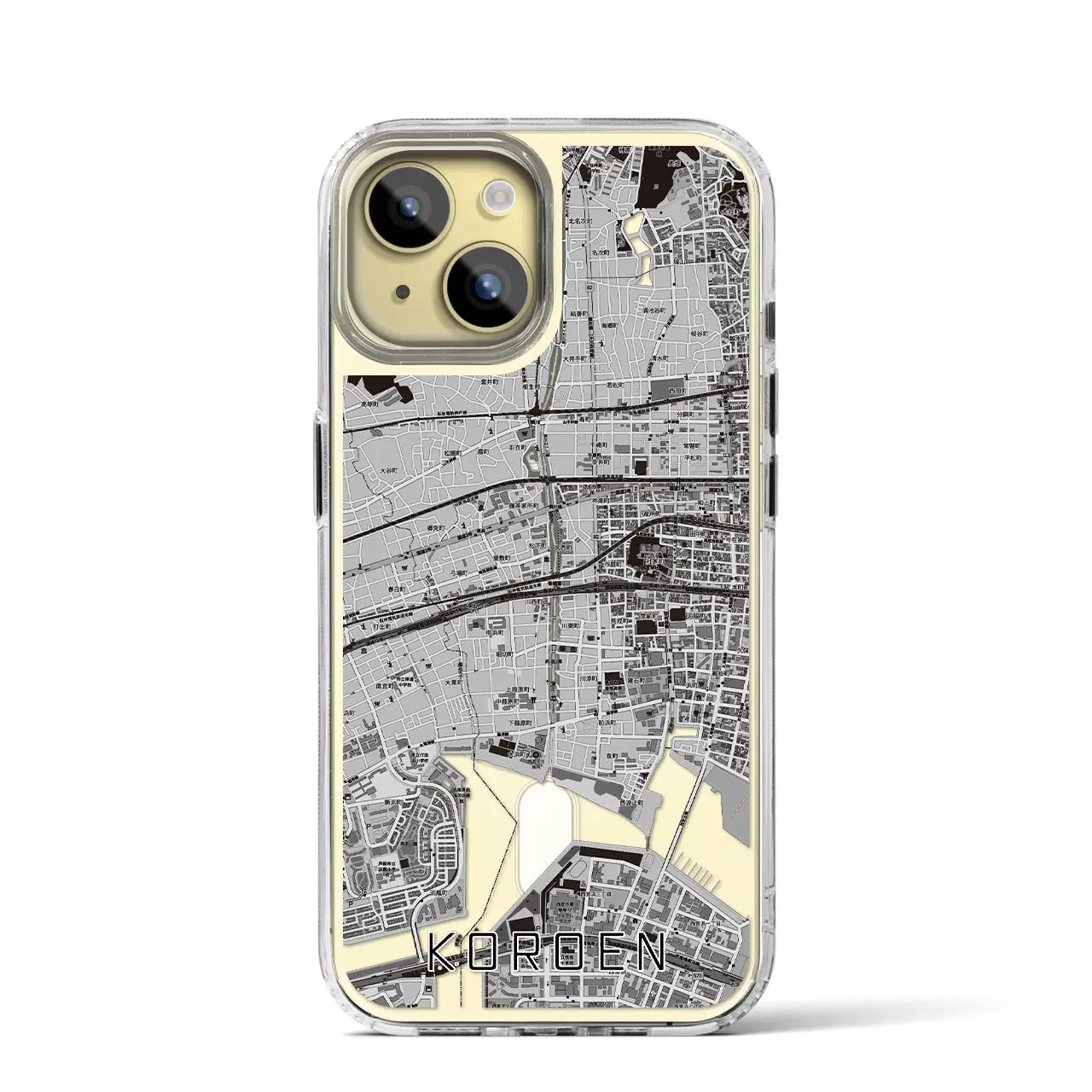 【香櫨園(兵庫県)】地図柄iPhoneケース(MagSafeタイプ)