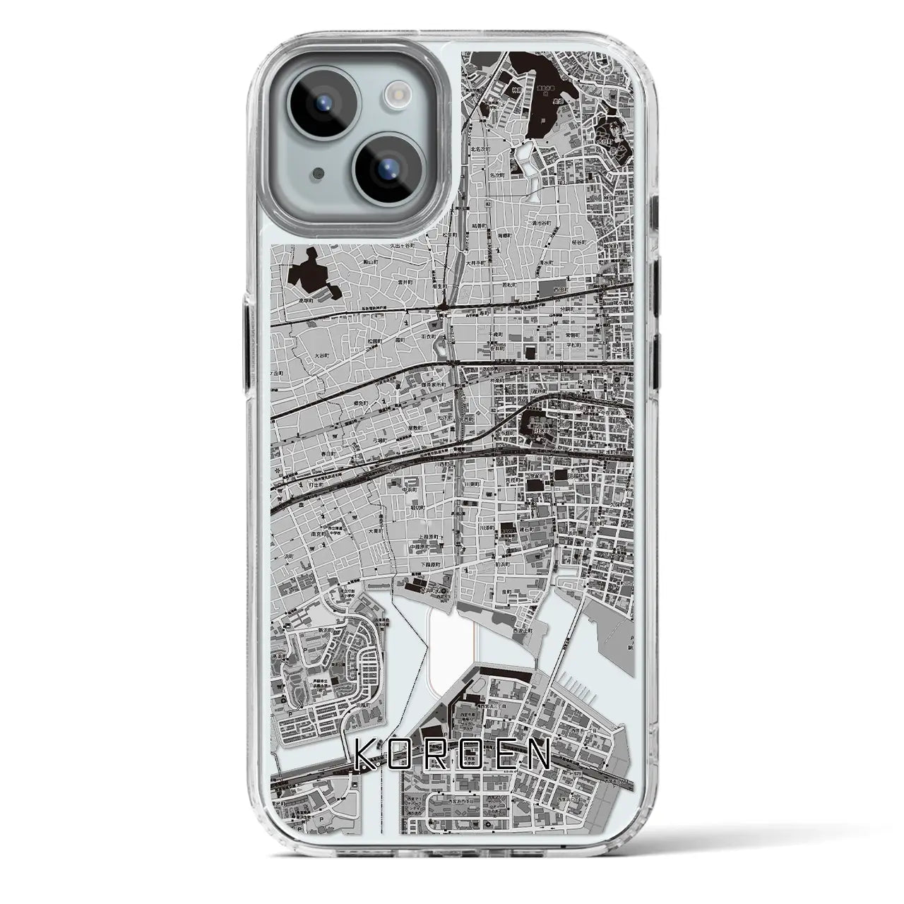 【香櫨園(兵庫県)】地図柄iPhoneケース(MagSafeタイプ)