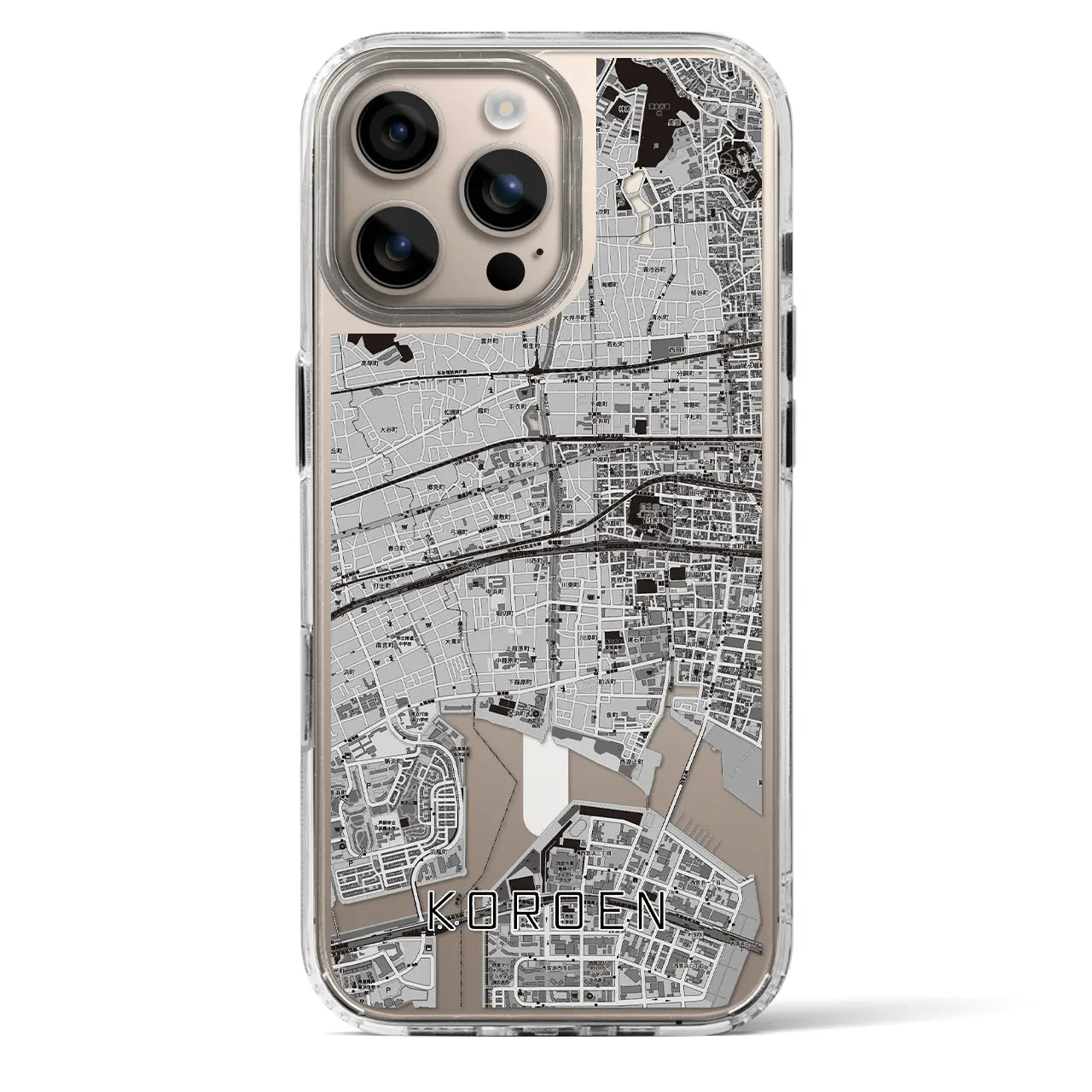 【香櫨園(兵庫県)】地図柄iPhoneケース(MagSafeタイプ)