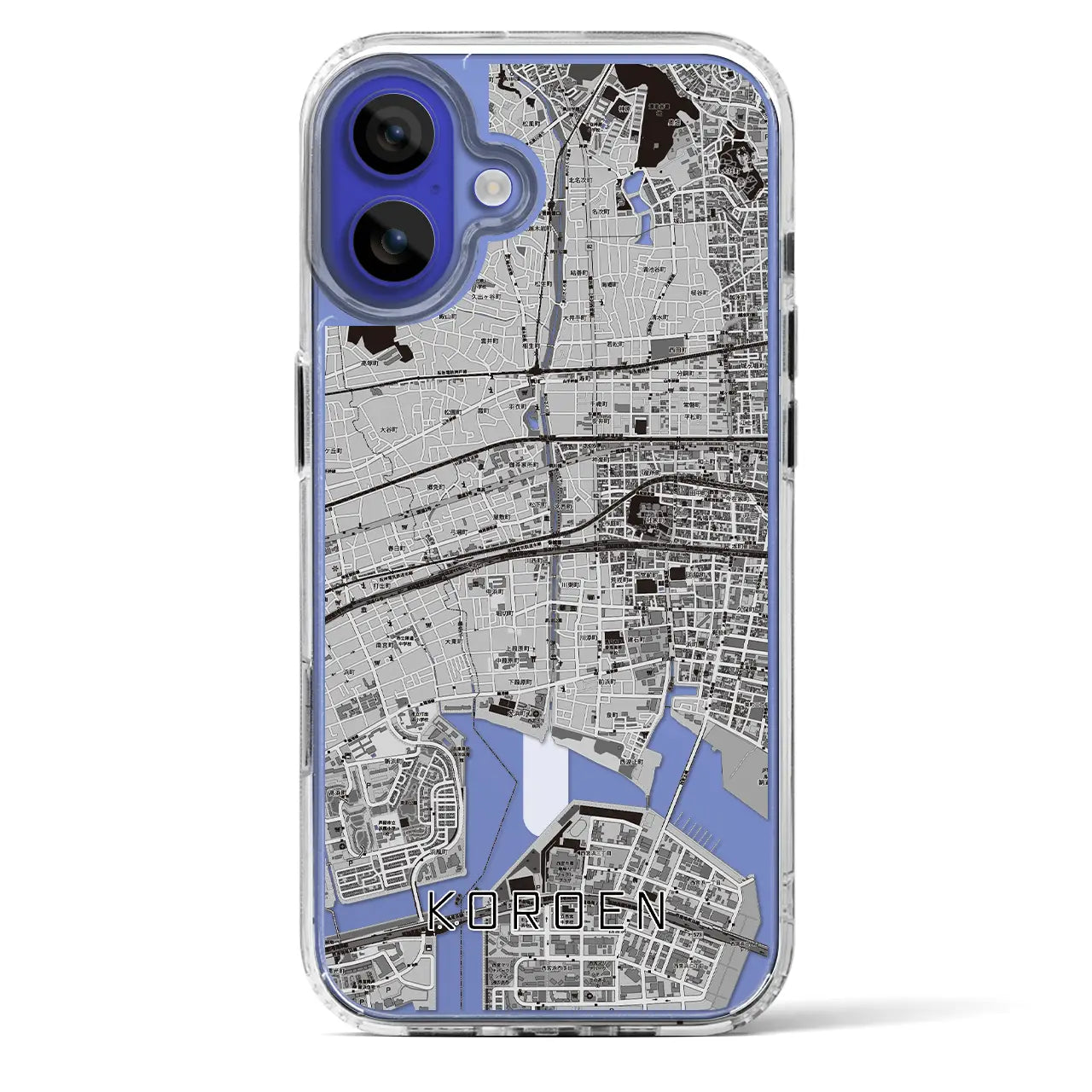 【香櫨園(兵庫県)】地図柄iPhoneケース(MagSafeタイプ)