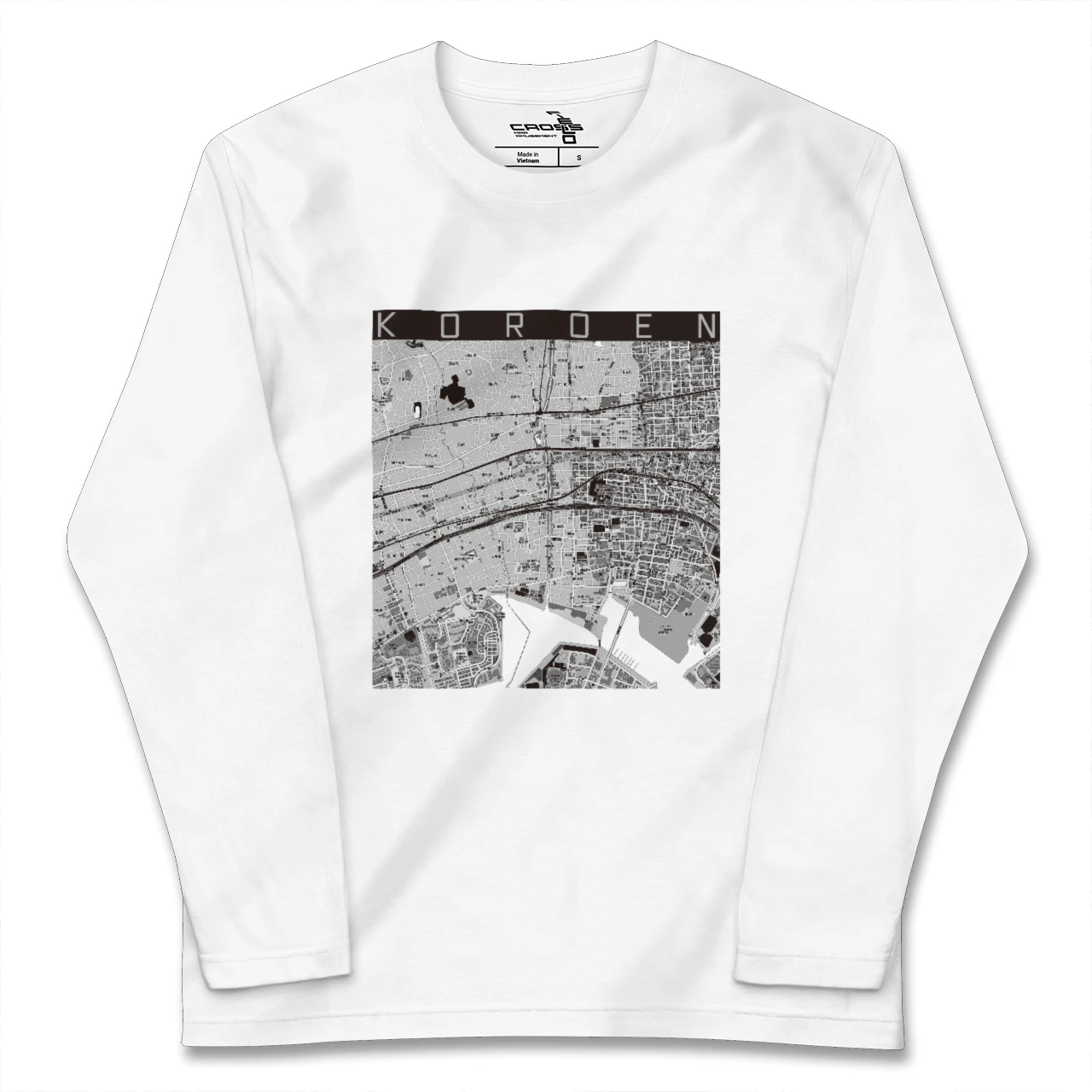 【香櫨園(兵庫県)】地図柄ロングスリーブTシャツ