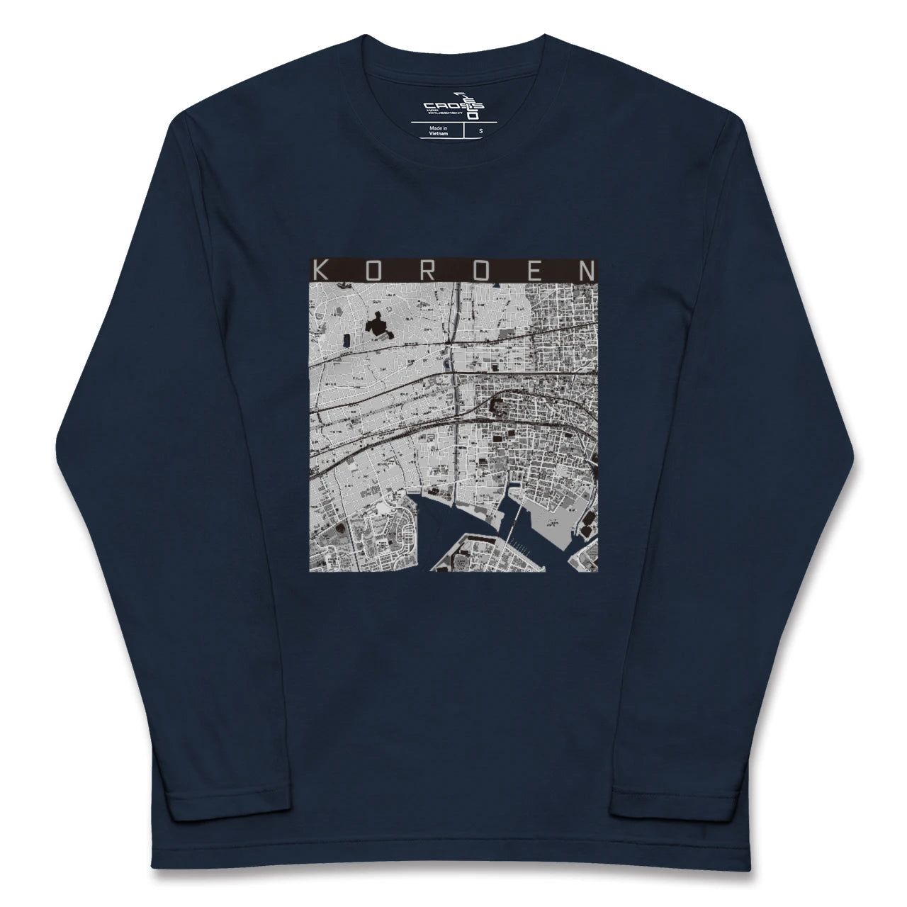 【香櫨園(兵庫県)】地図柄ロングスリーブTシャツ