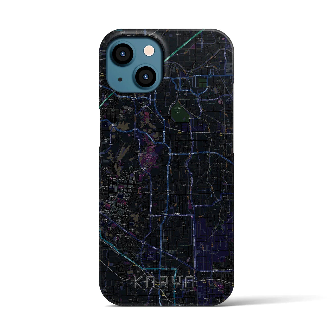 【広陵(奈良県)】地図柄iPhoneケース(バックカバータイプ)