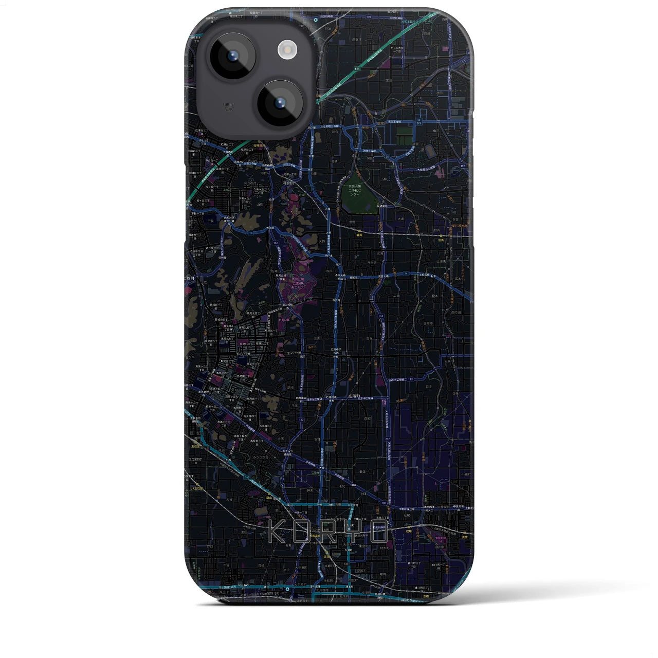 【広陵(奈良県)】地図柄iPhoneケース(バックカバータイプ)