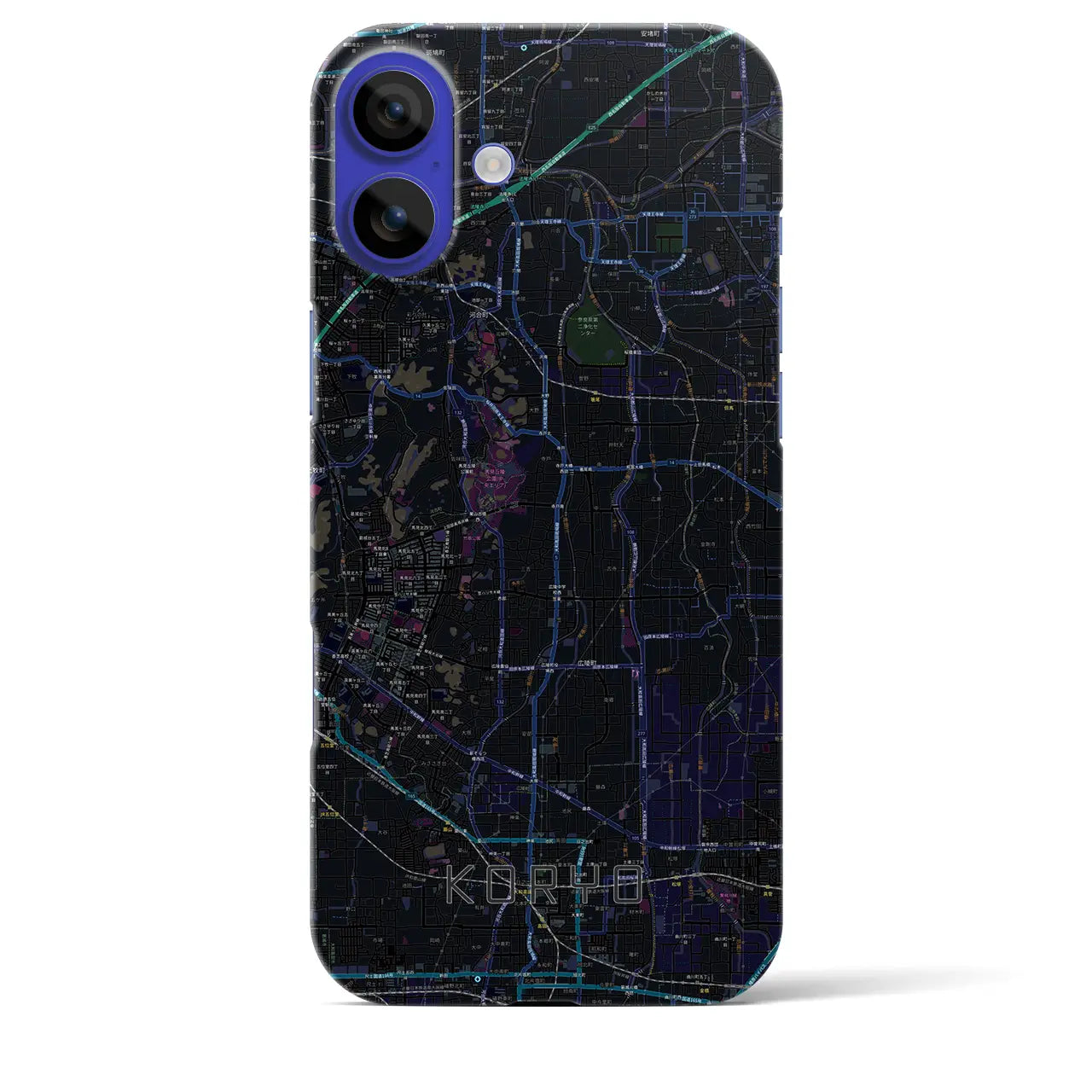 【広陵(奈良県)】地図柄iPhoneケース(バックカバータイプ)