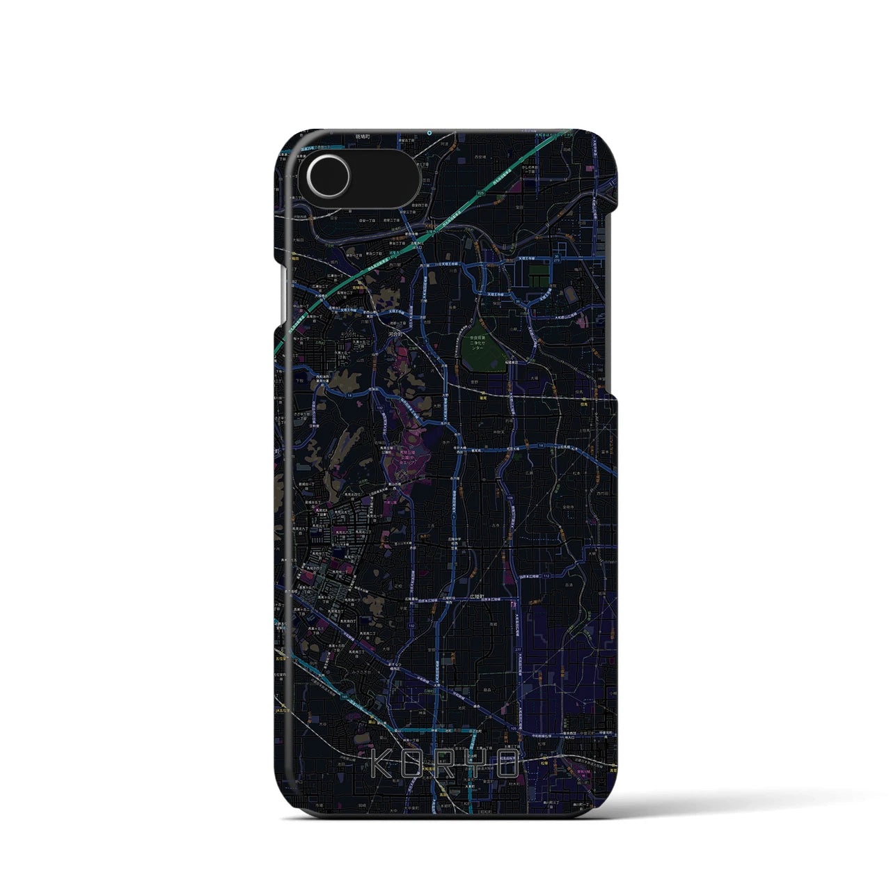 【広陵(奈良県)】地図柄iPhoneケース(バックカバータイプ)