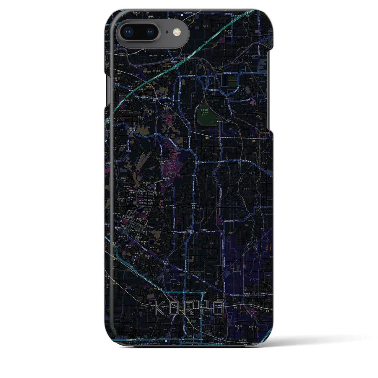 【広陵(奈良県)】地図柄iPhoneケース(バックカバータイプ)