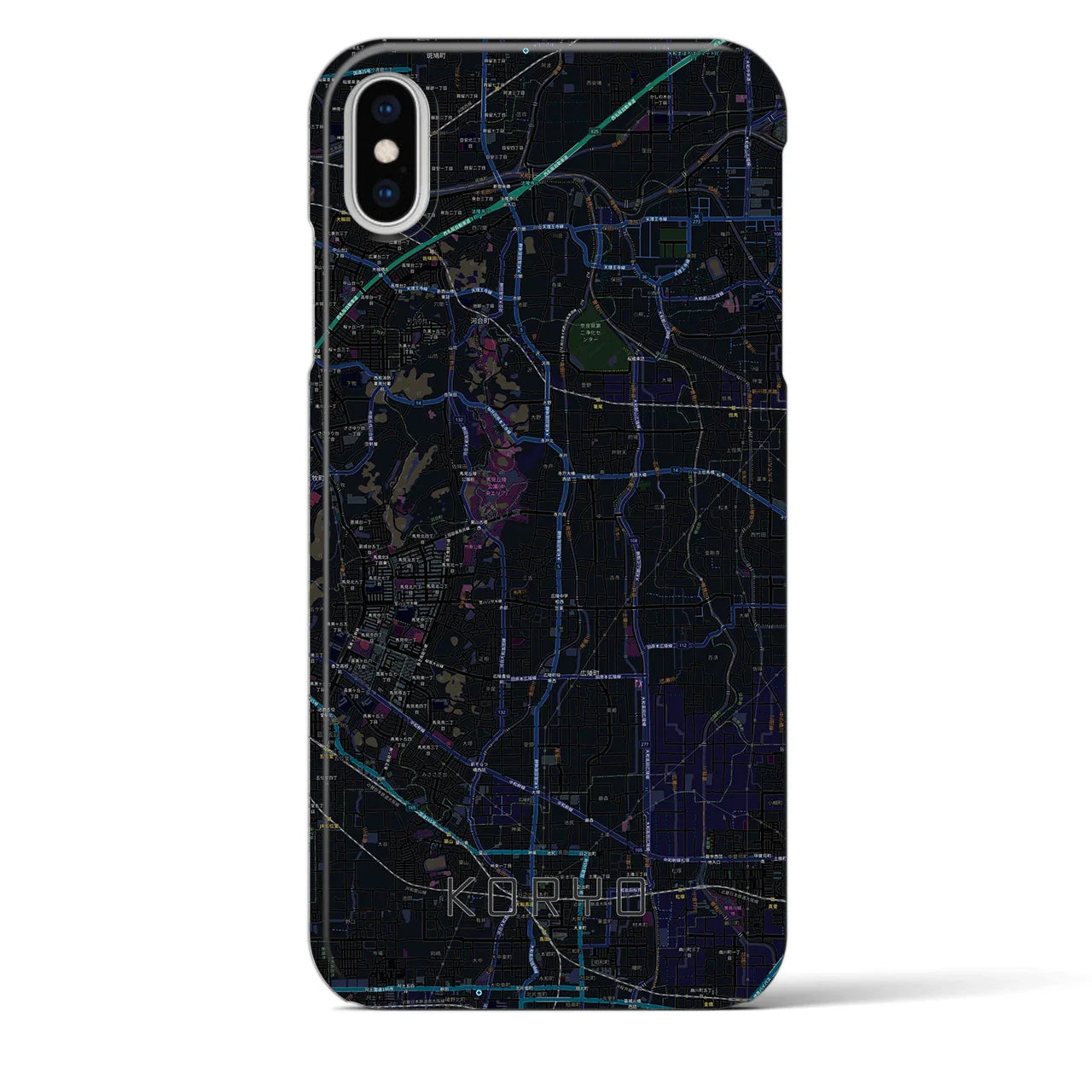 【広陵(奈良県)】地図柄iPhoneケース(バックカバータイプ)