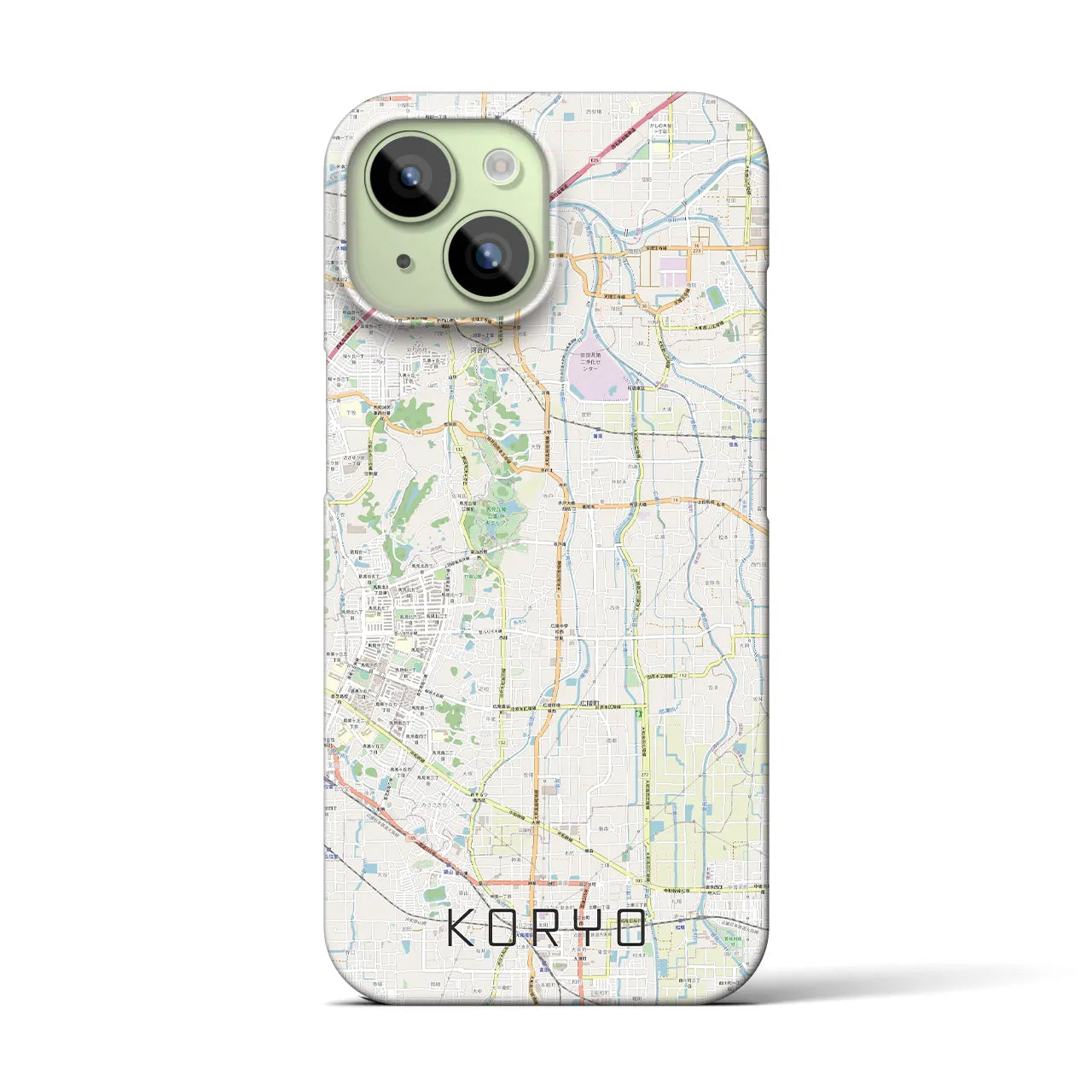 【広陵(奈良県)】地図柄iPhoneケース(バックカバータイプ)