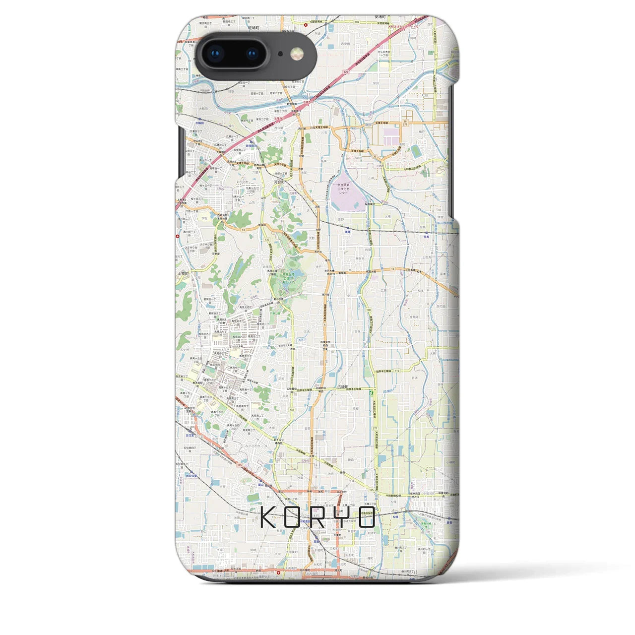 【広陵(奈良県)】地図柄iPhoneケース(バックカバータイプ)