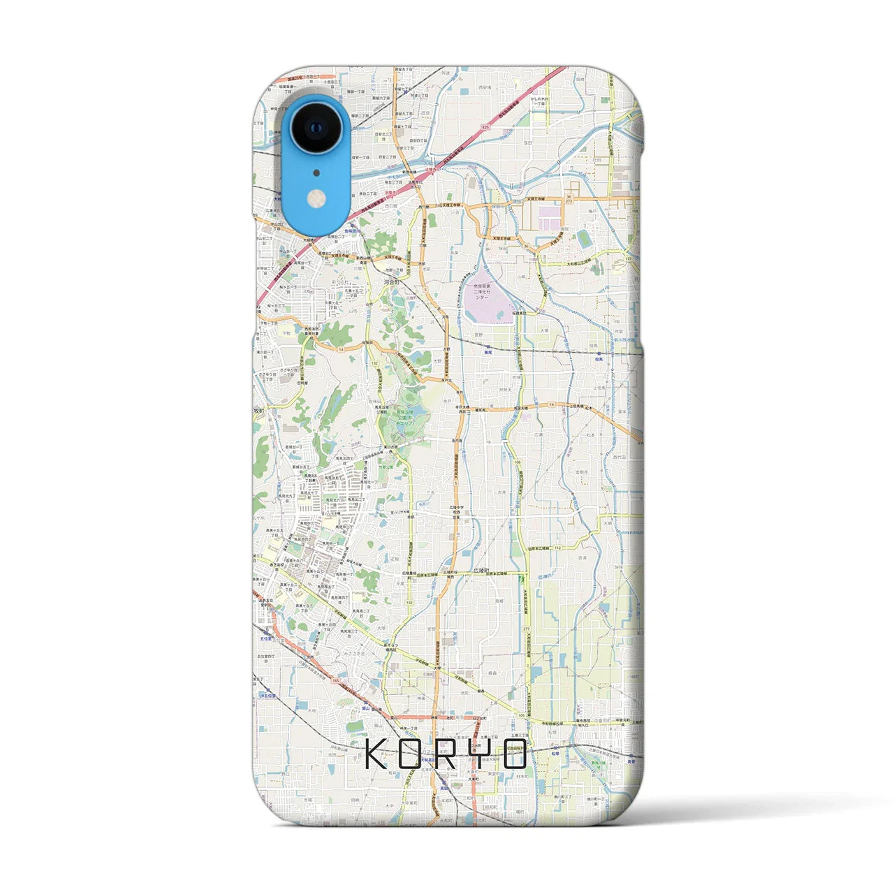 【広陵(奈良県)】地図柄iPhoneケース(バックカバータイプ)