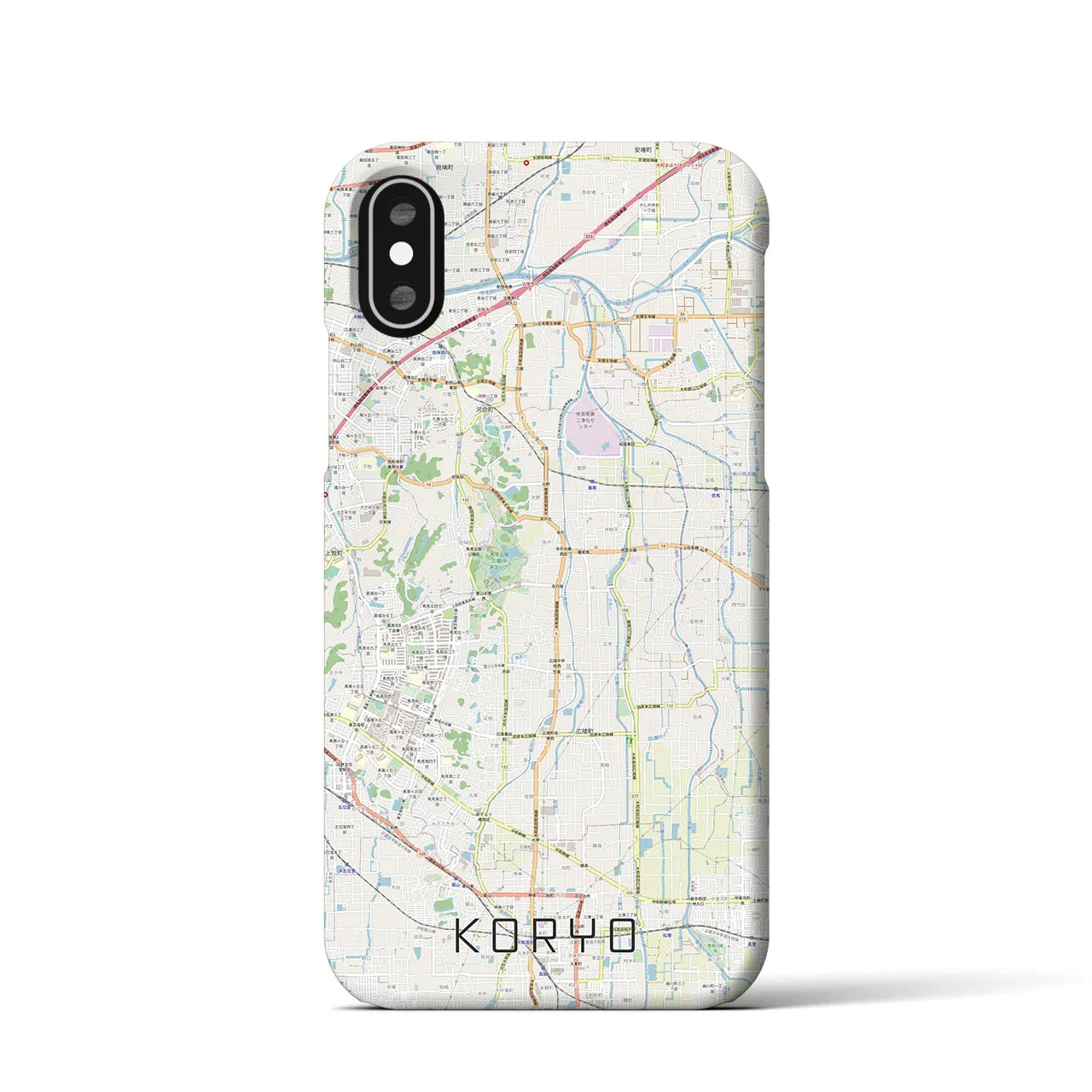 【広陵(奈良県)】地図柄iPhoneケース(バックカバータイプ)