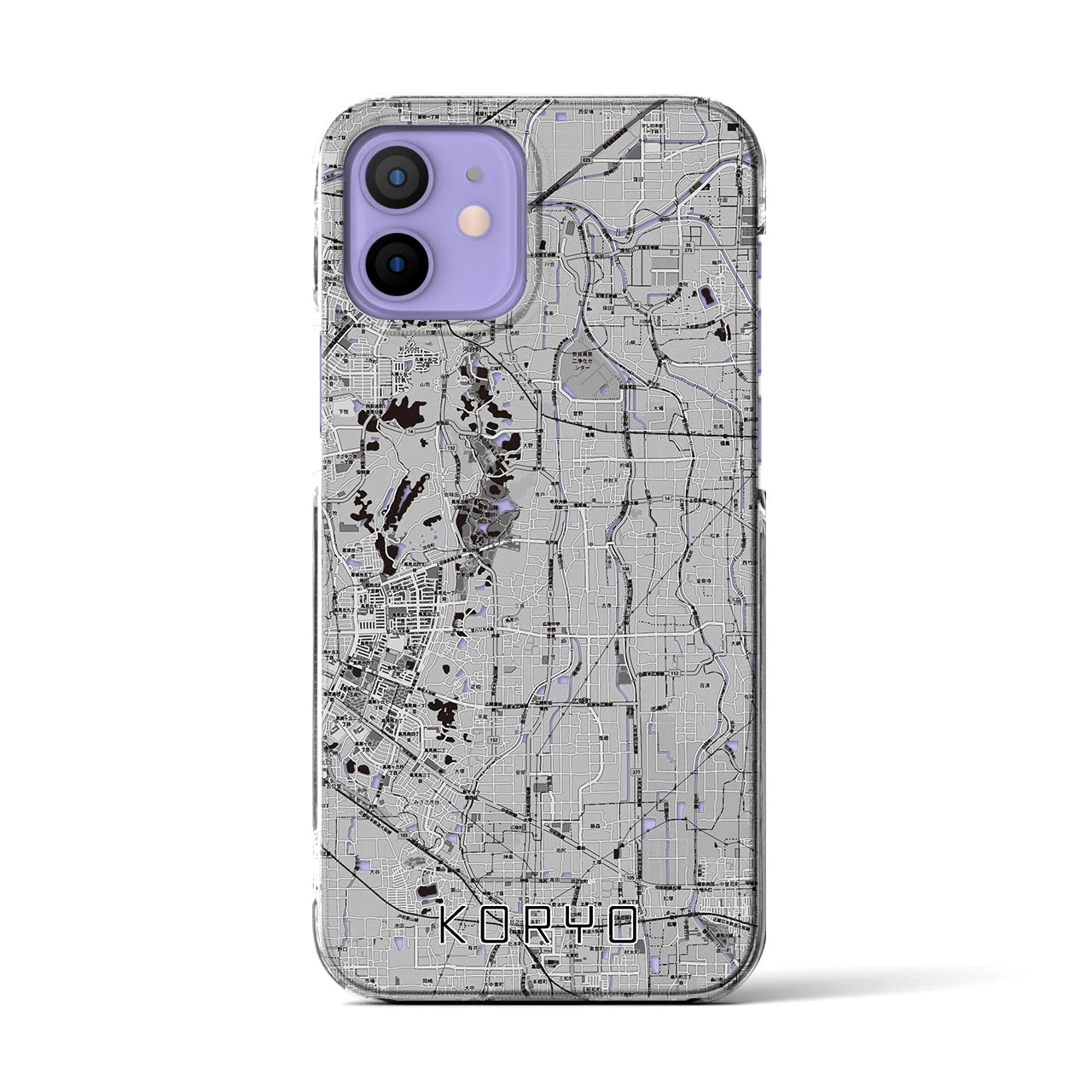 【広陵(奈良県)】地図柄iPhoneケース(クリアタイプ)