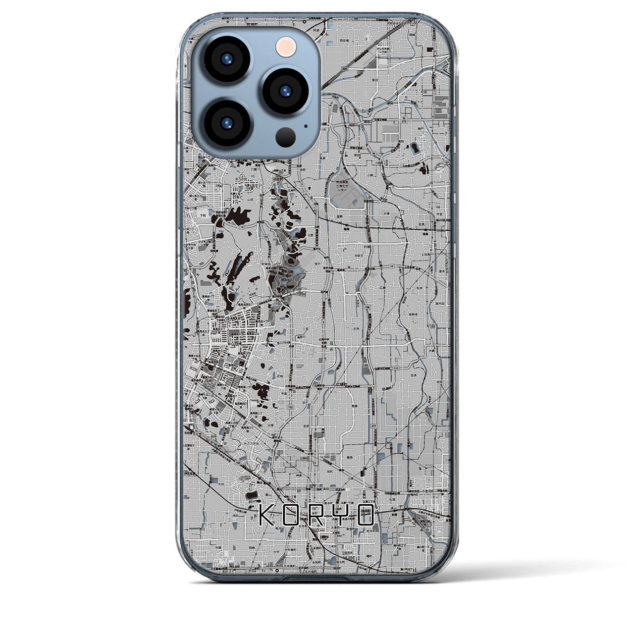 【広陵(奈良県)】地図柄iPhoneケース(クリアタイプ)