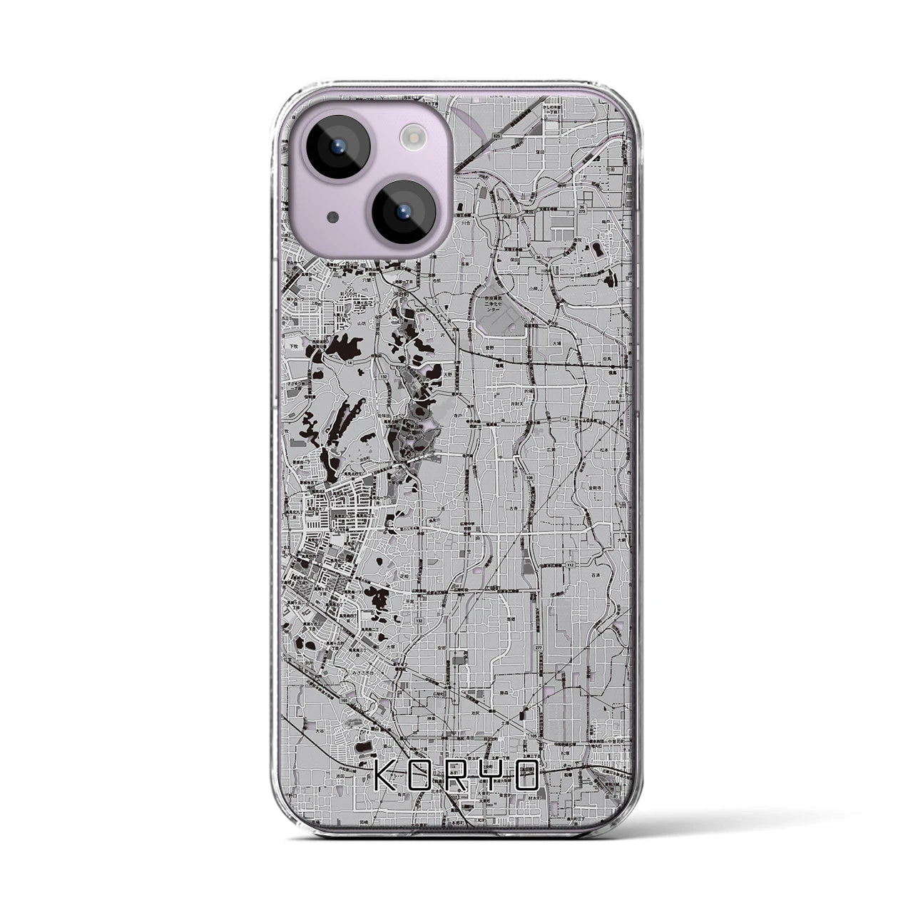 【広陵(奈良県)】地図柄iPhoneケース(クリアタイプ)