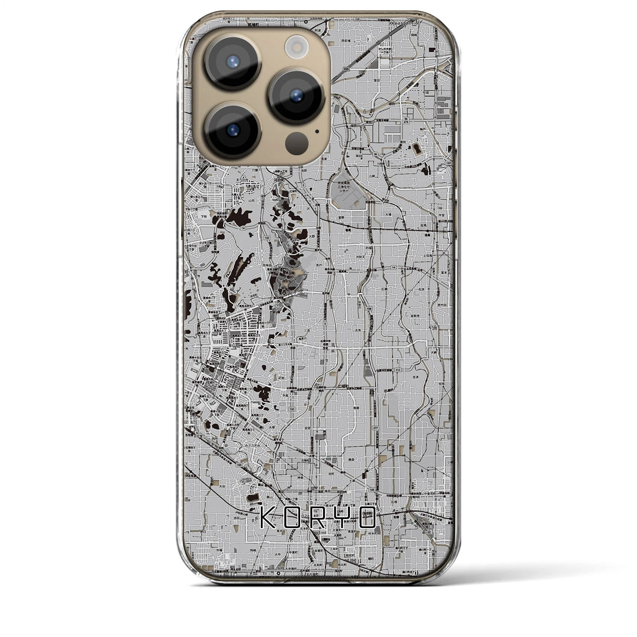 【広陵(奈良県)】地図柄iPhoneケース(クリアタイプ)