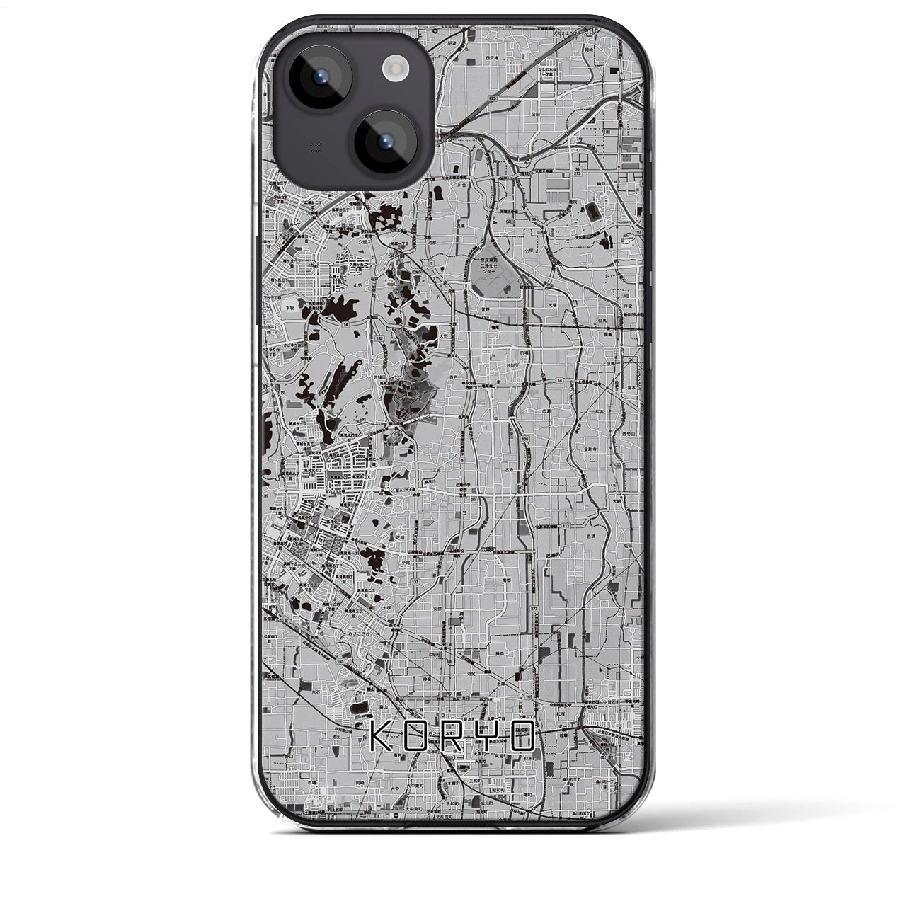 【広陵(奈良県)】地図柄iPhoneケース(クリアタイプ)