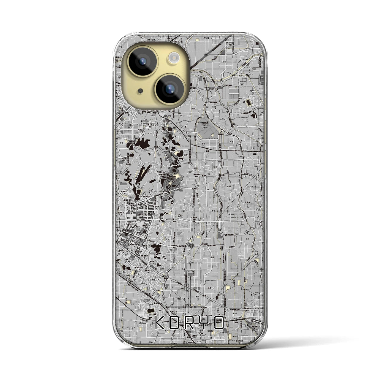 【広陵(奈良県)】地図柄iPhoneケース(クリアタイプ)