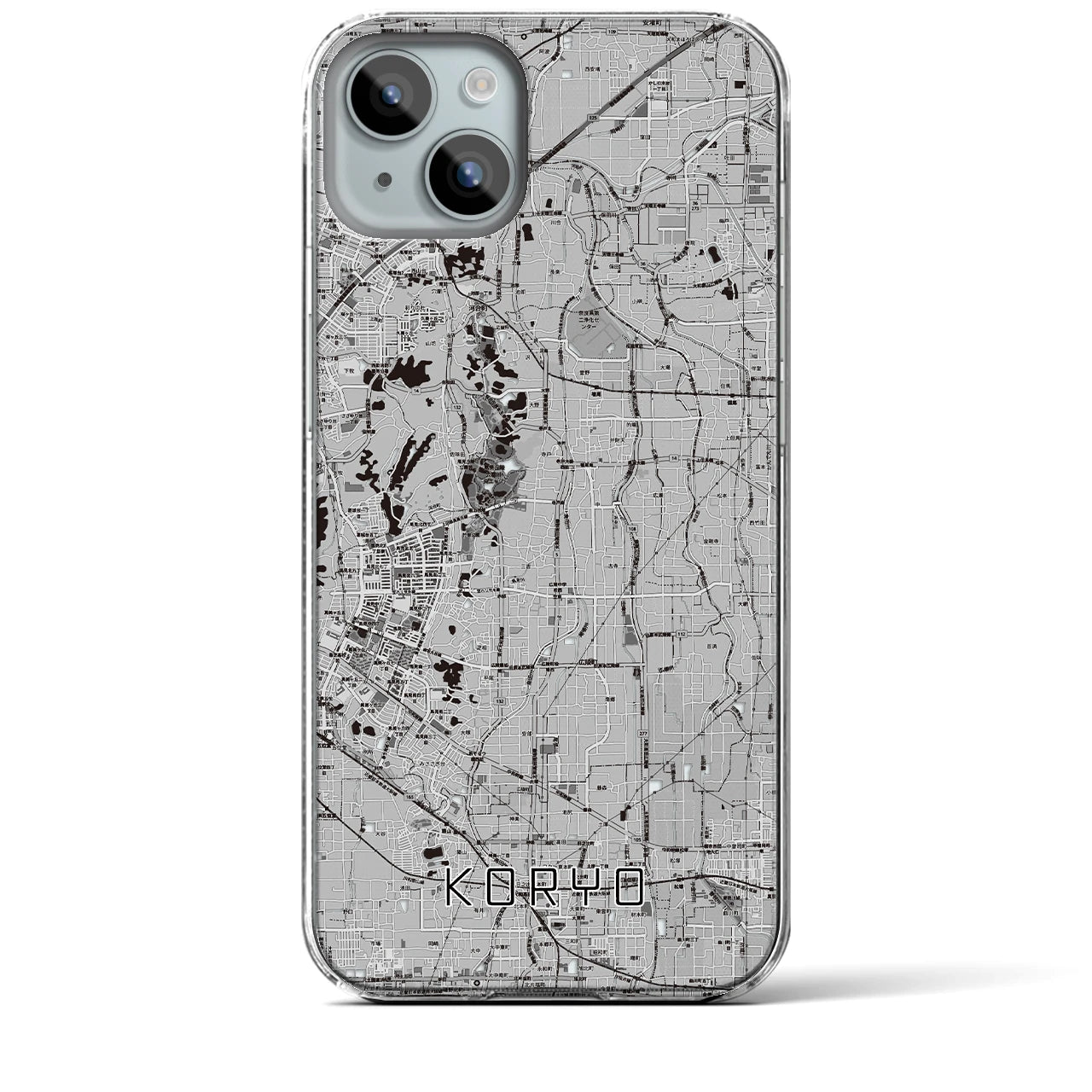 【広陵(奈良県)】地図柄iPhoneケース(クリアタイプ)