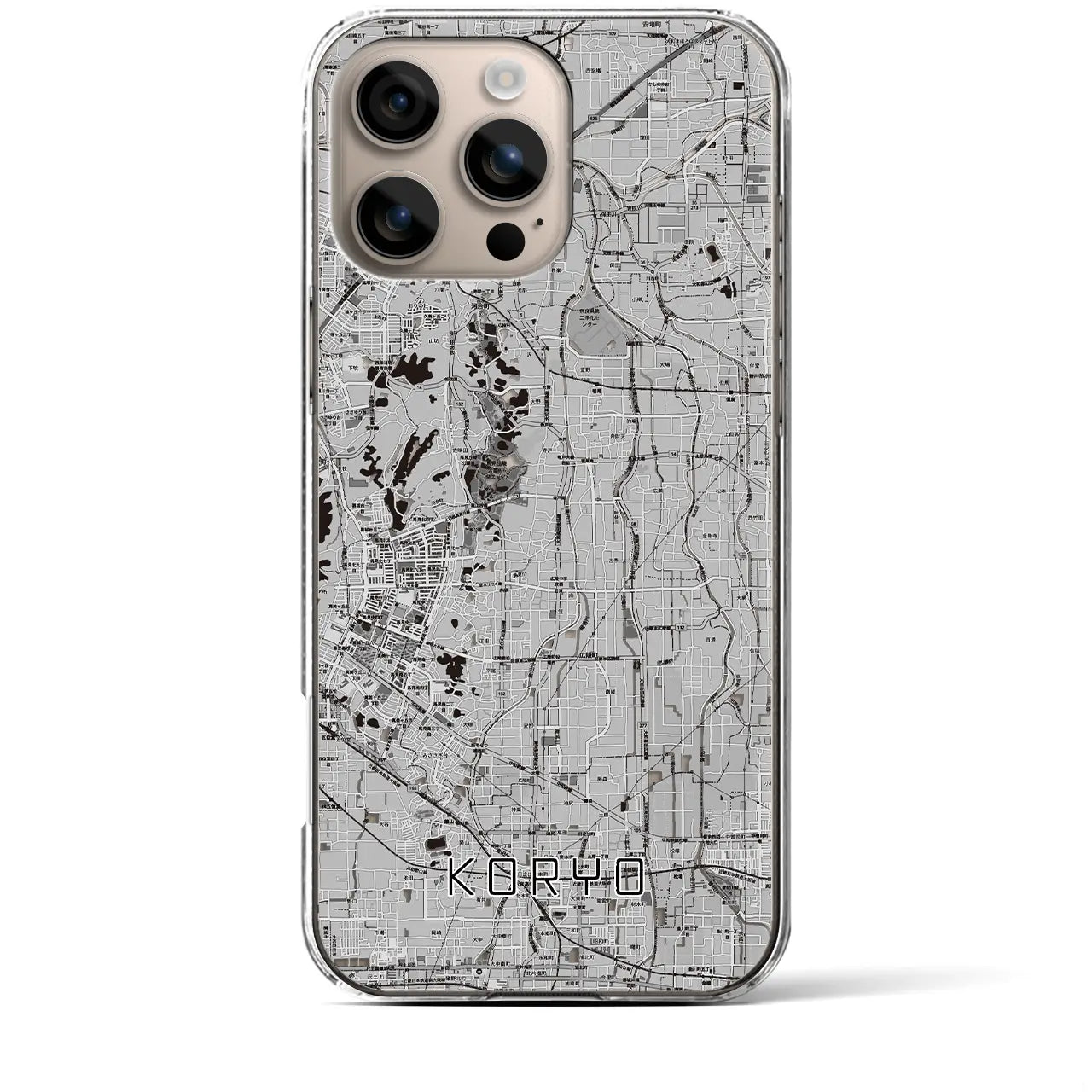 【広陵(奈良県)】地図柄iPhoneケース(クリアタイプ)